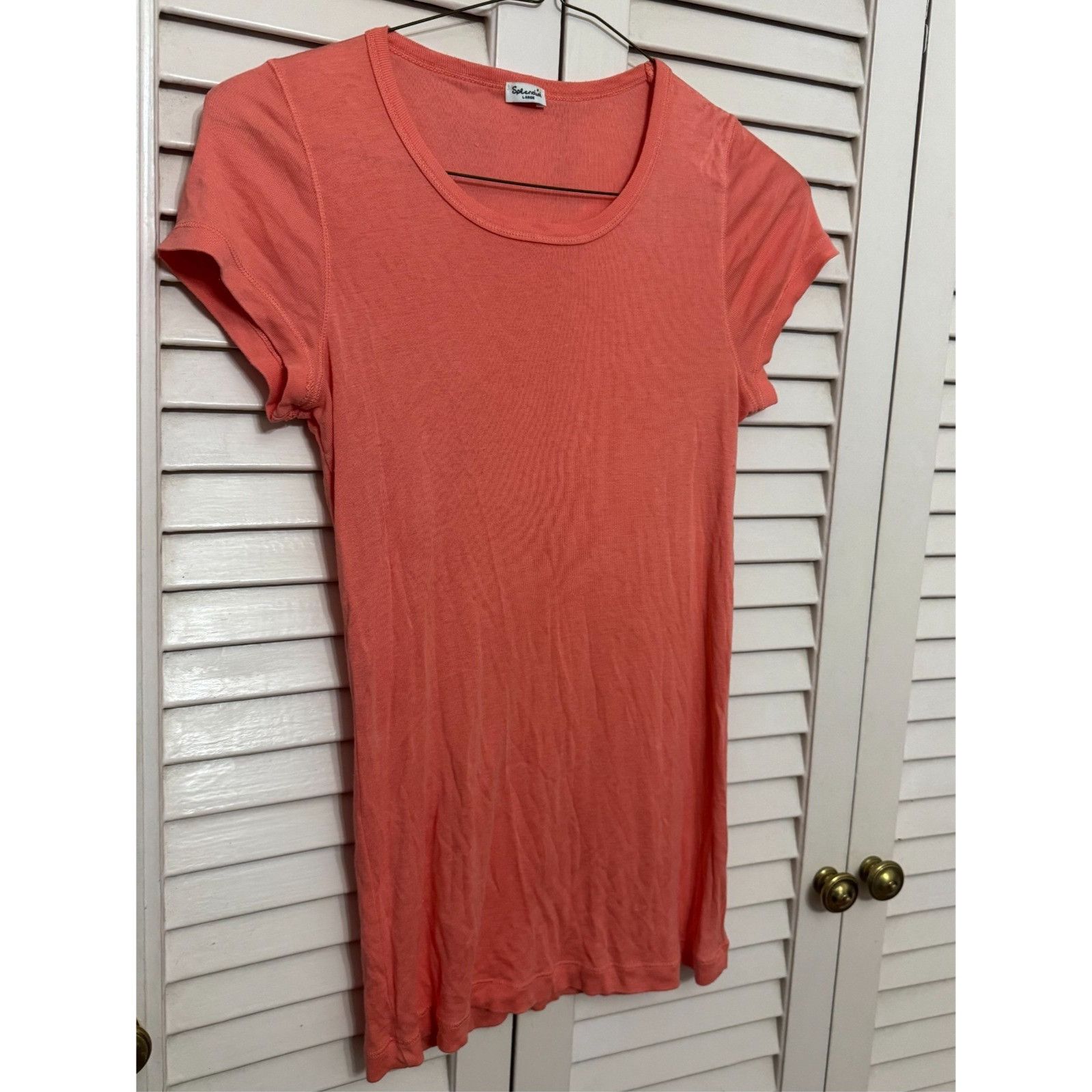 Splendid Splendid coral short sleeve crewneck T-shirt top size large Size L / US 10 / IT 46 - 4 Thumbnail