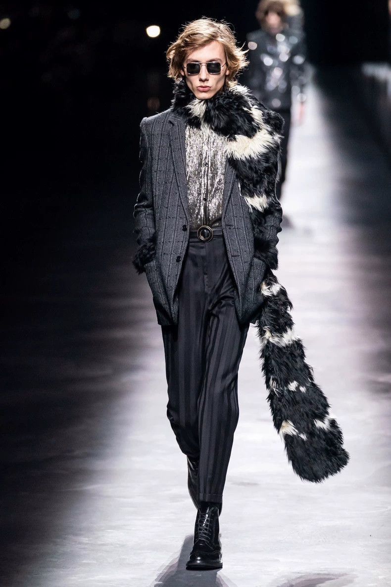 Saint Laurent Paris Saint Laurent Paris Silver plaid double breasted wool coat- Size US M / EU 48-50 / 2 - 5 Thumbnail