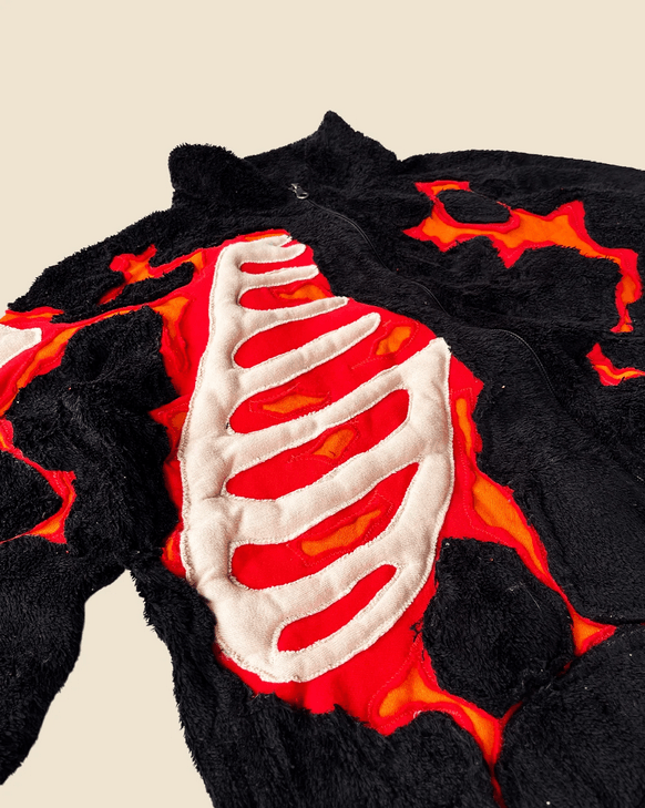 Handmade × Japanese Brand 1OF1 REWORKED SKELETON CRACKY LAVA POLAR FLEECE SIZE M Size US M / EU 48-50 / 2 - 2 Thumbnail