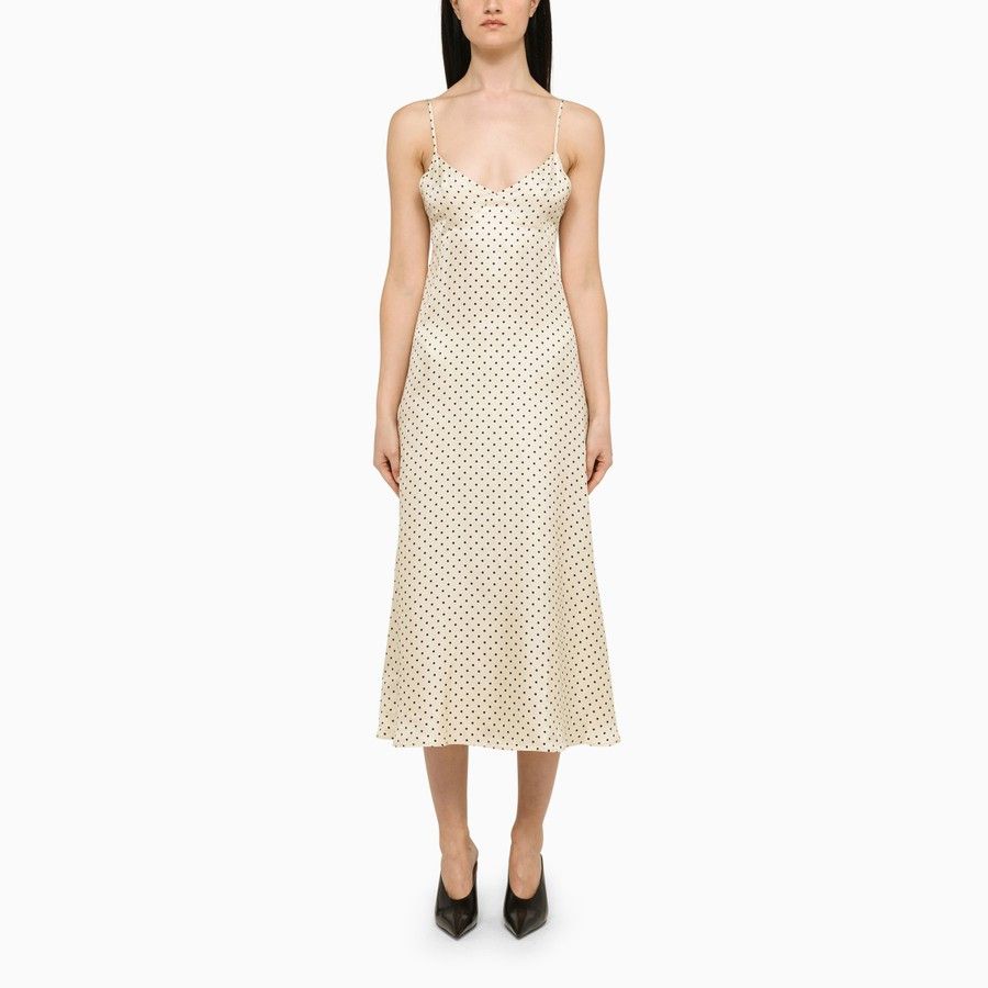image of Ami O1D2Blof0124 Midi Dress In Beige, Women's (Size XS)