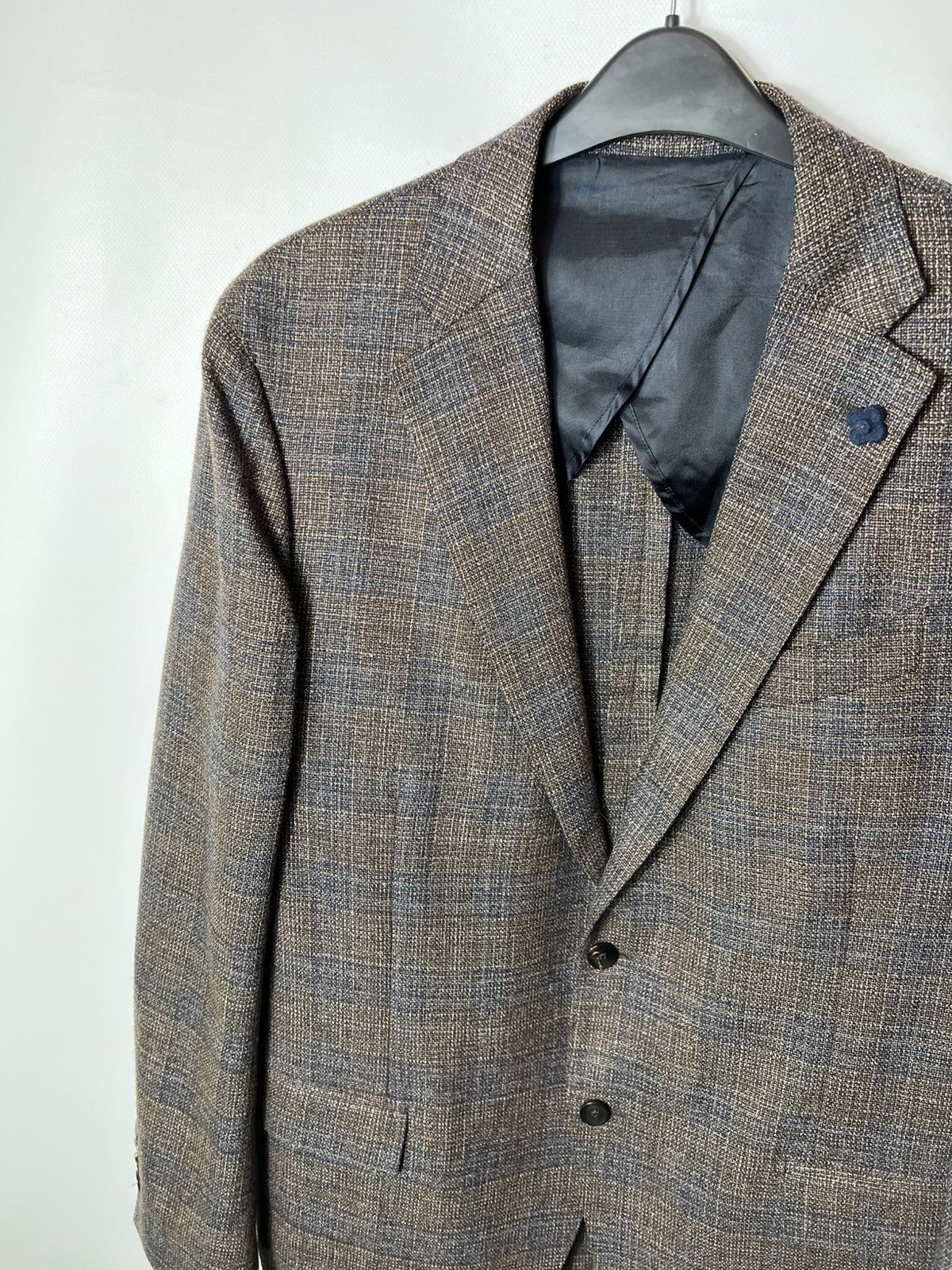 Lardini Luxury Lardini Check Plaid Wool Blazer Size 54R Size 54R - 5 Thumbnail