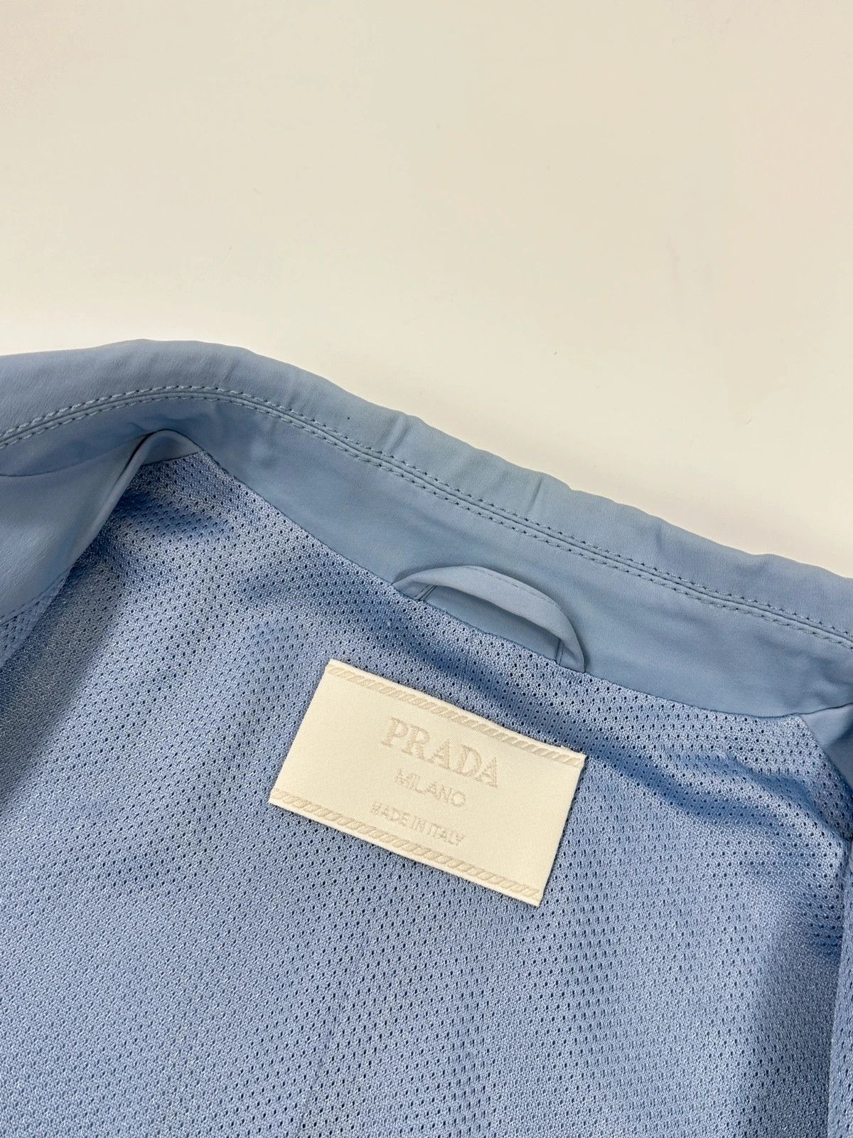 Prada Prada Milano SS2000 Baby Blue Stripes Shirt Jacket Size M / US 6-8 / IT 42-44 - 9 Thumbnail