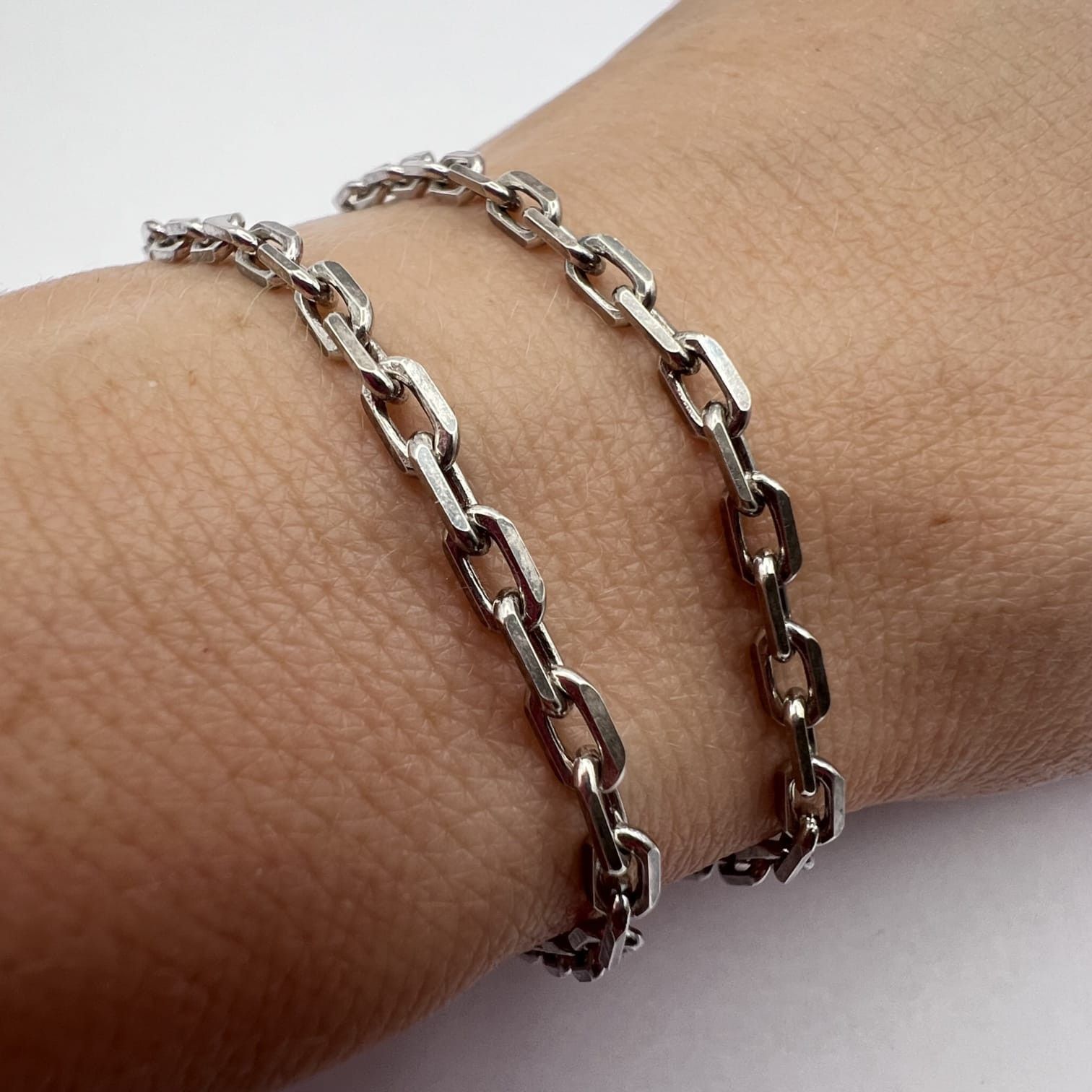 Sterling Silver Vintage 925 Sterling Silver Chain Necklace Solid Link 10.4g Size ONE SIZE - 2 Thumbnail