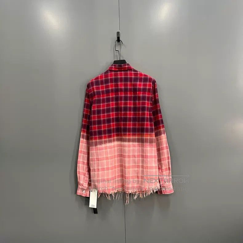 Amiri Amiri Logo Printed Bleach Gradual Check Shirt Size US XXS / EU 40 - 2 Thumbnail