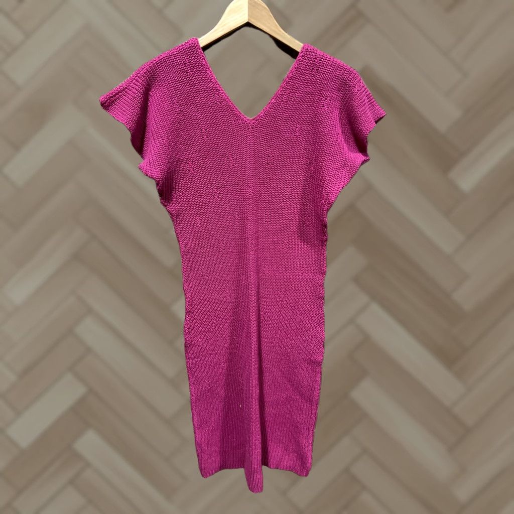Ariat Aria Dress Women's Knit Ramie Cotton Pink Long Dress Size M / US 6-8 / IT 42-44 - 1 Thumbnail