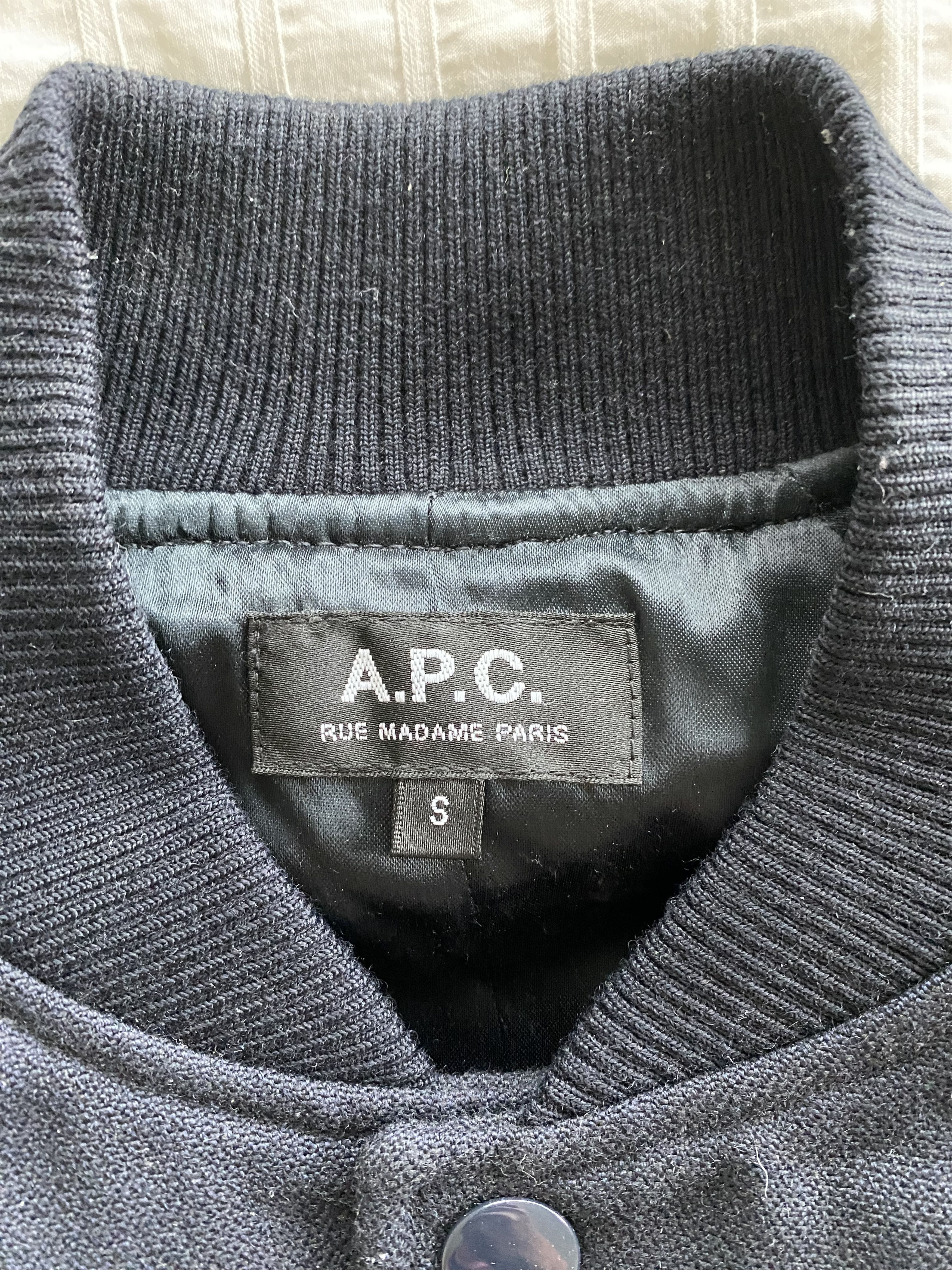 A.P.C. A.P.C. Teddy Seven Varsity Bomber Jacket Wool Size US S / EU 44-46 / 1 - 4 Thumbnail