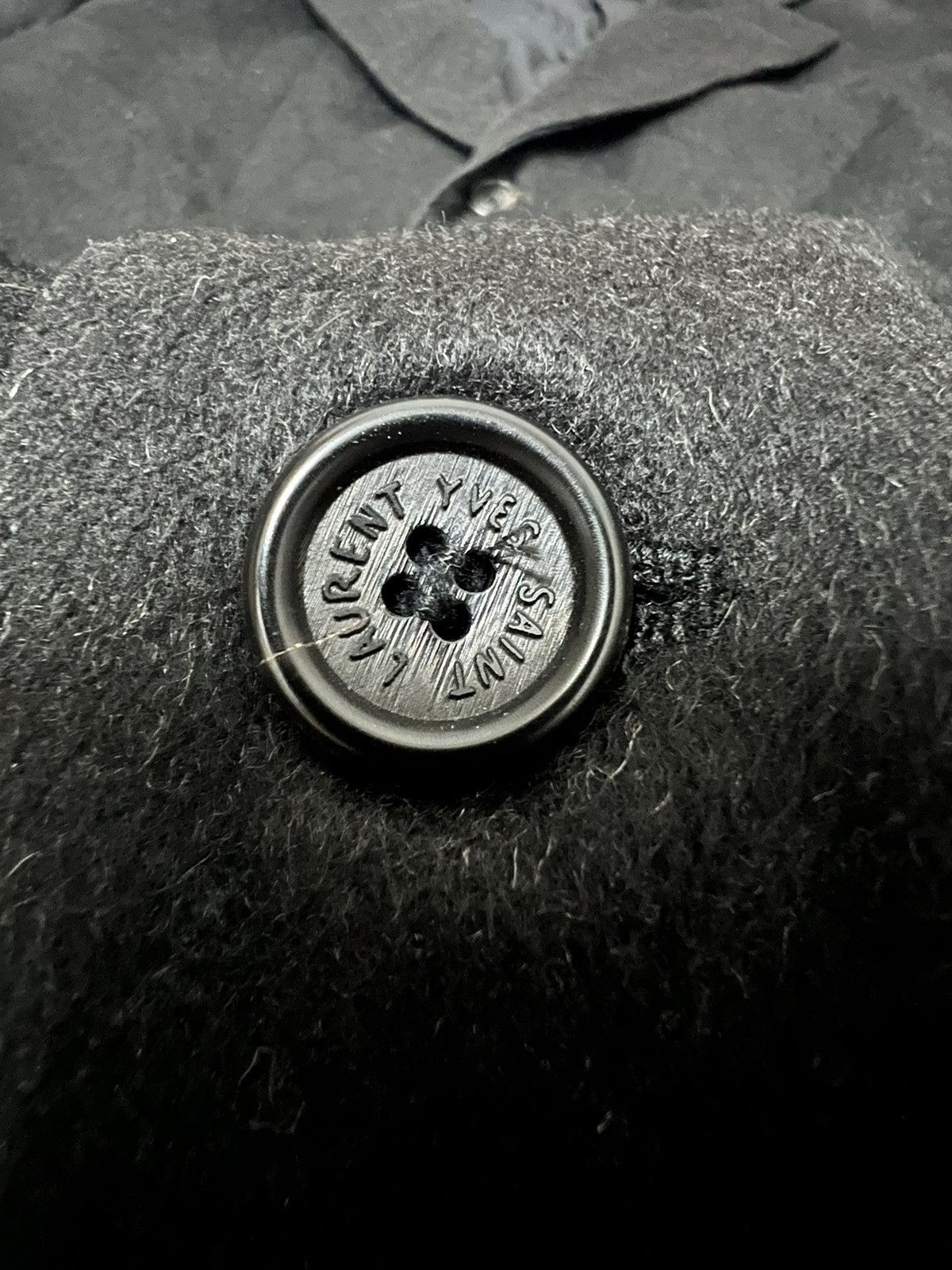 Yves Saint Laurent Yves Saint Laurent long coat dark Wool cashmere fabric. Size US XL / EU 56 / 4 - 9 Thumbnail