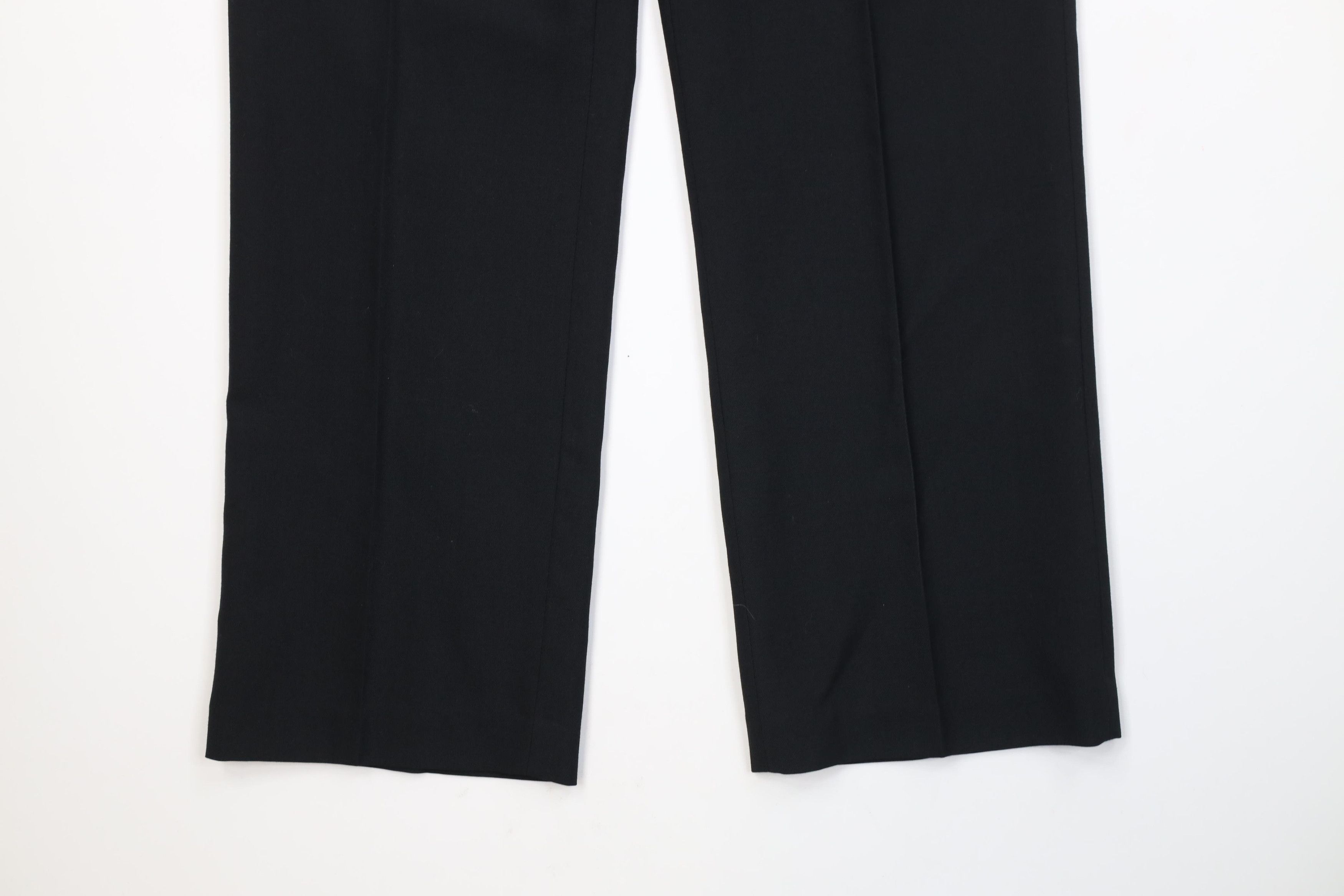 Vintage Vintage 90s Wool Blend Knit Wide Leg Chino Pants Black USA Size US 34 / EU 50 - 4 Thumbnail
