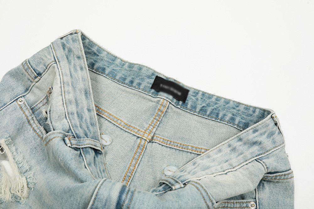Japanese Brand × Jean Men's ripped hippie distressed gradient washed flared jeans Size US 32 / EU 48 - 4 Thumbnail