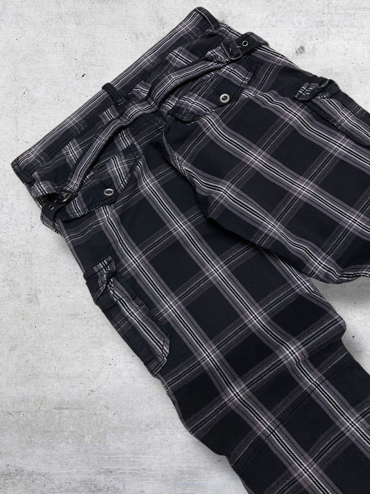 Japanese Brand VINTAGE DOUBLE FOCUS JAPAN DESIGNER 90S PUNK CHECKERED PANT Size US 29 - 15 Thumbnail