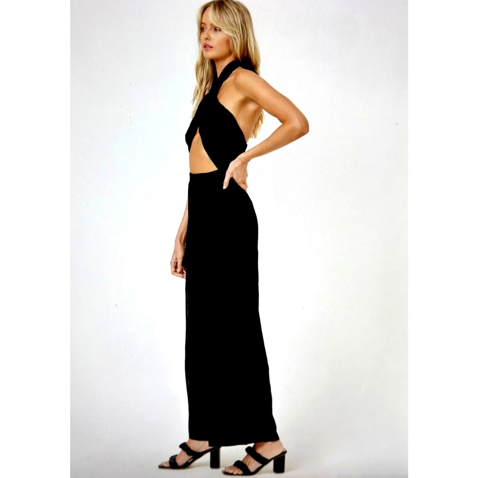 Other Jumpsuit Multi Tie Front L*space Kiwanda Jumpsuit Black S Size 27" / US 4 / IT 40 - 5 Thumbnail