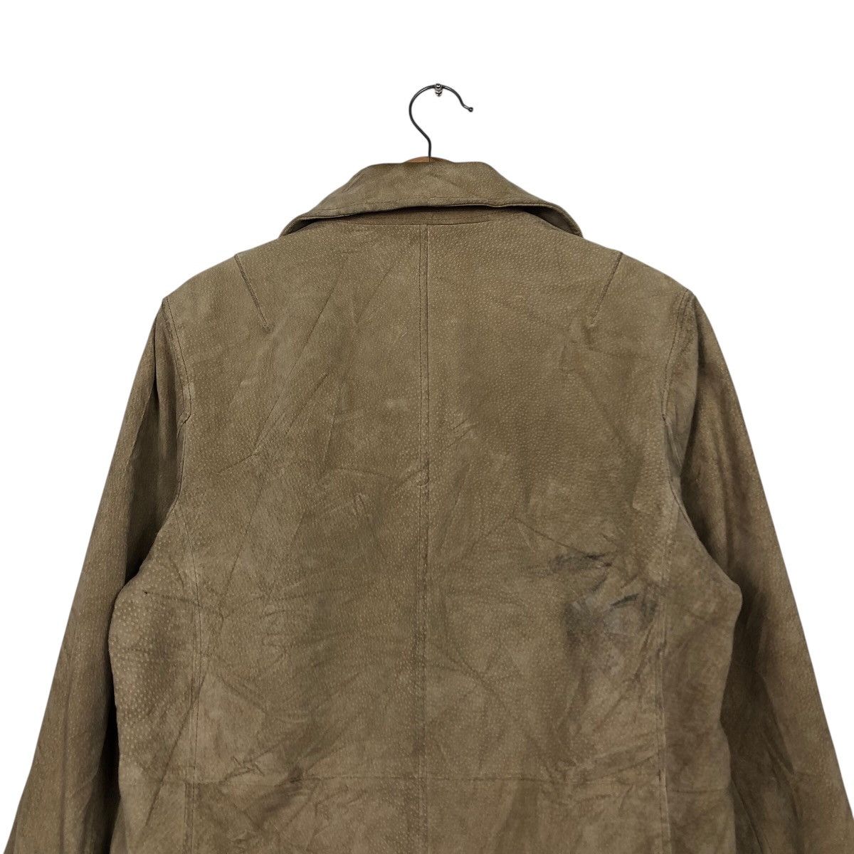 Japanese Brand 📌Vintage Chore Leather Jacket Michel Klein Double Collar Size US M / EU 48-50 / 2 - 10 Thumbnail
