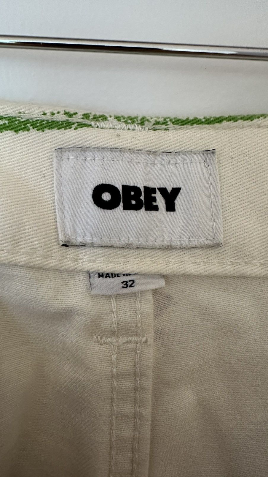 Obey Obey Floral Print Denim - White Size US 32 / EU 48 - 5 Thumbnail