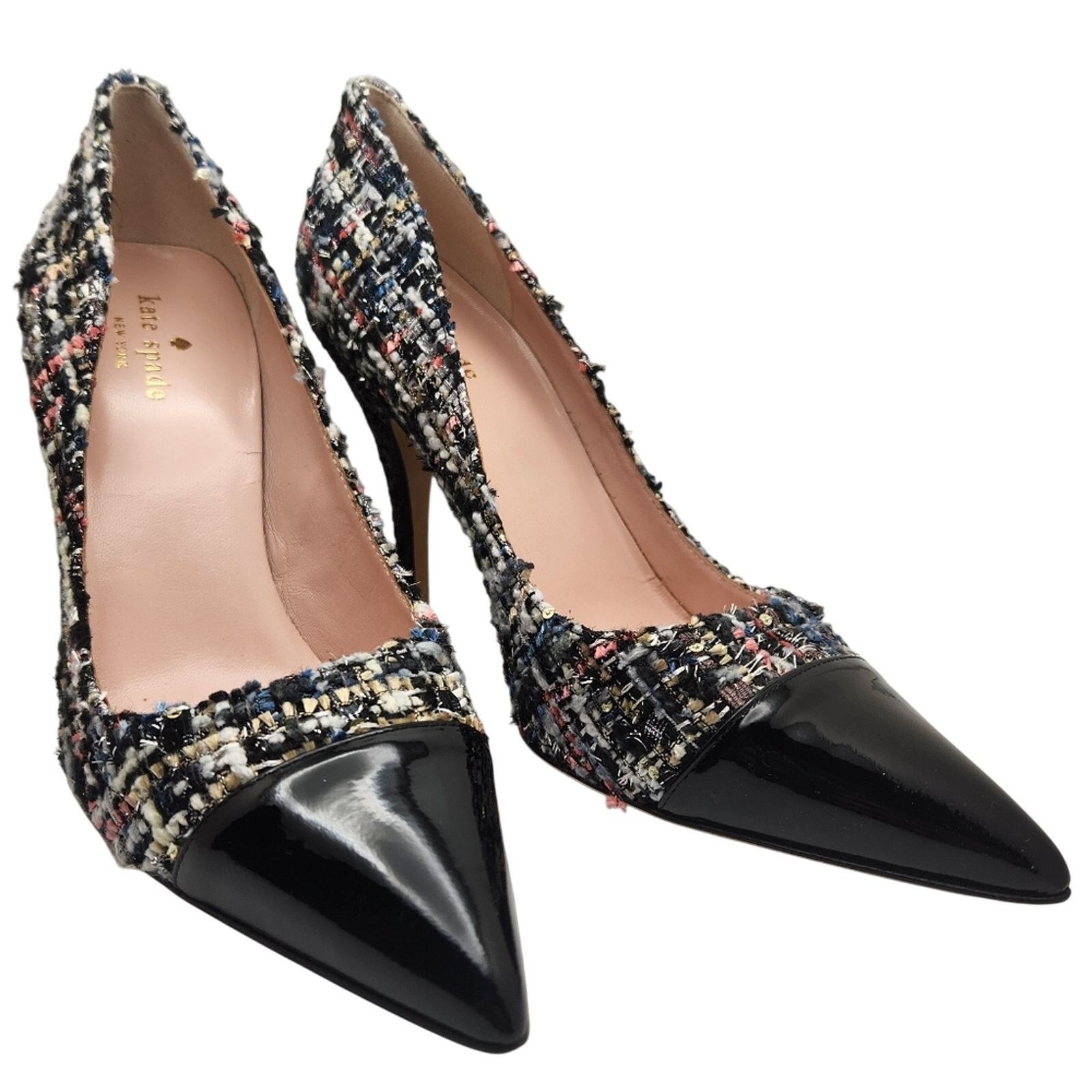 Kate Spade Kate Spade Lacy Black/MultiStar Heels Size US 8 / IT 38 - 1 Thumbnail