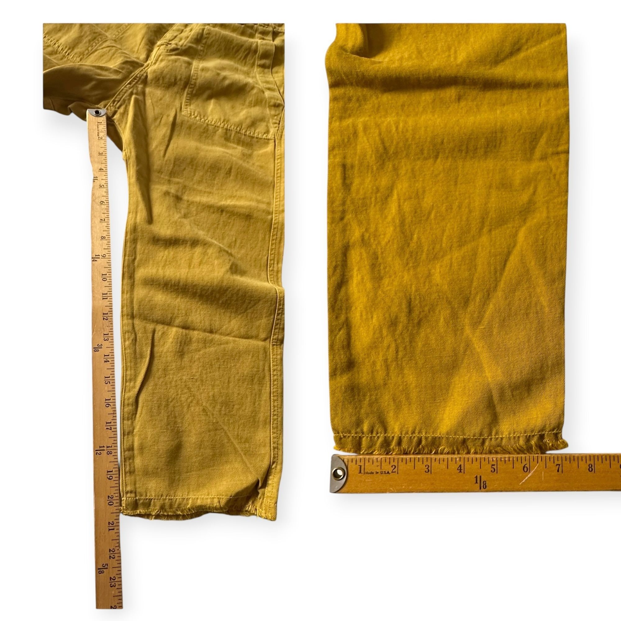 Nili Lotan Nili Lotan Luna Pants, Size 2. Mustard, Cotton/Linen, NWT Size 26" / US 2 / IT 38 - 12 Thumbnail