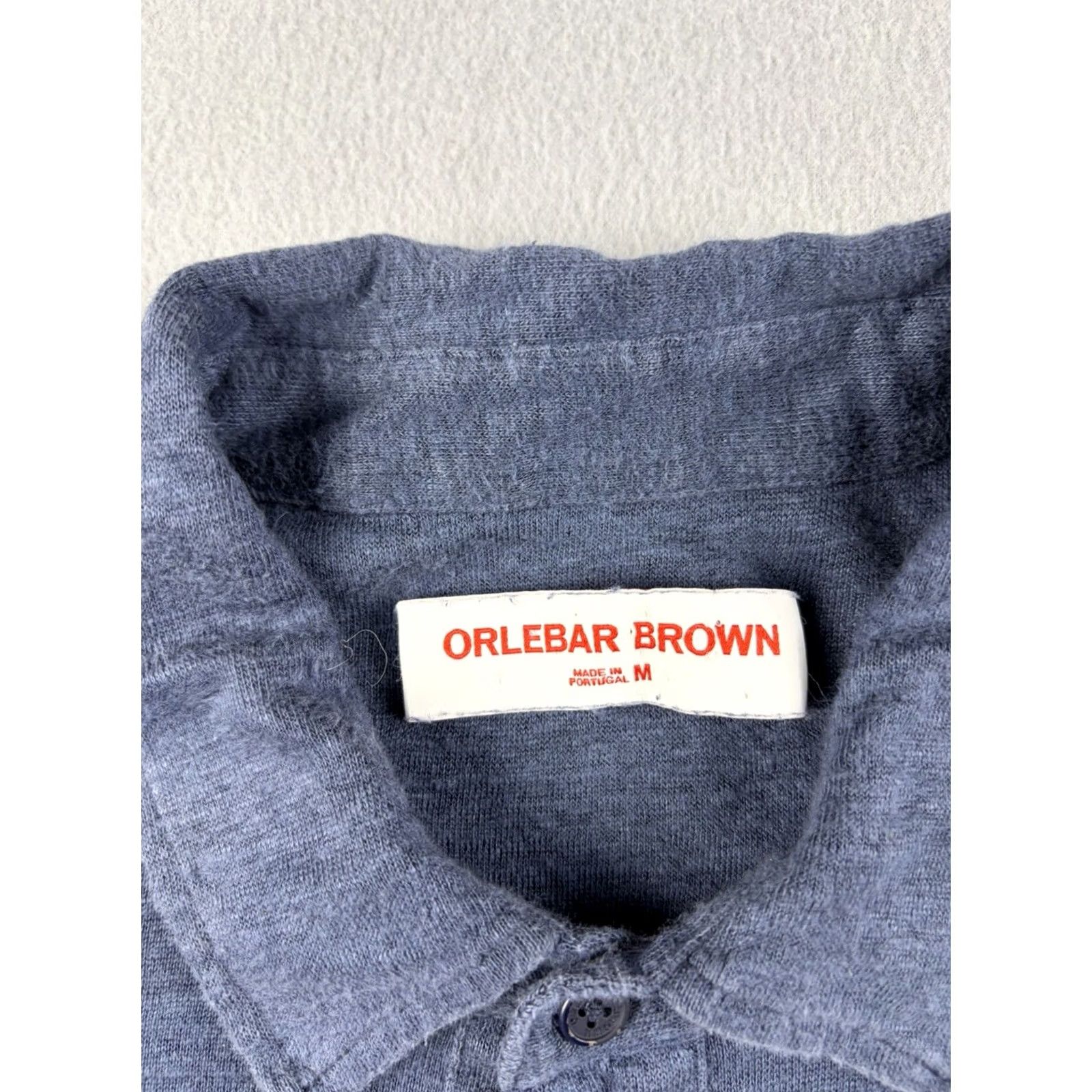 Orlebar Brown Orlebar Brown Polo Shirt Mens Size M Blue Short Sleeve Knit Regular Collar Point Portugal Polo Shirt Mens Size US M / EU 48-50 / 2 - 3 Thumbnail