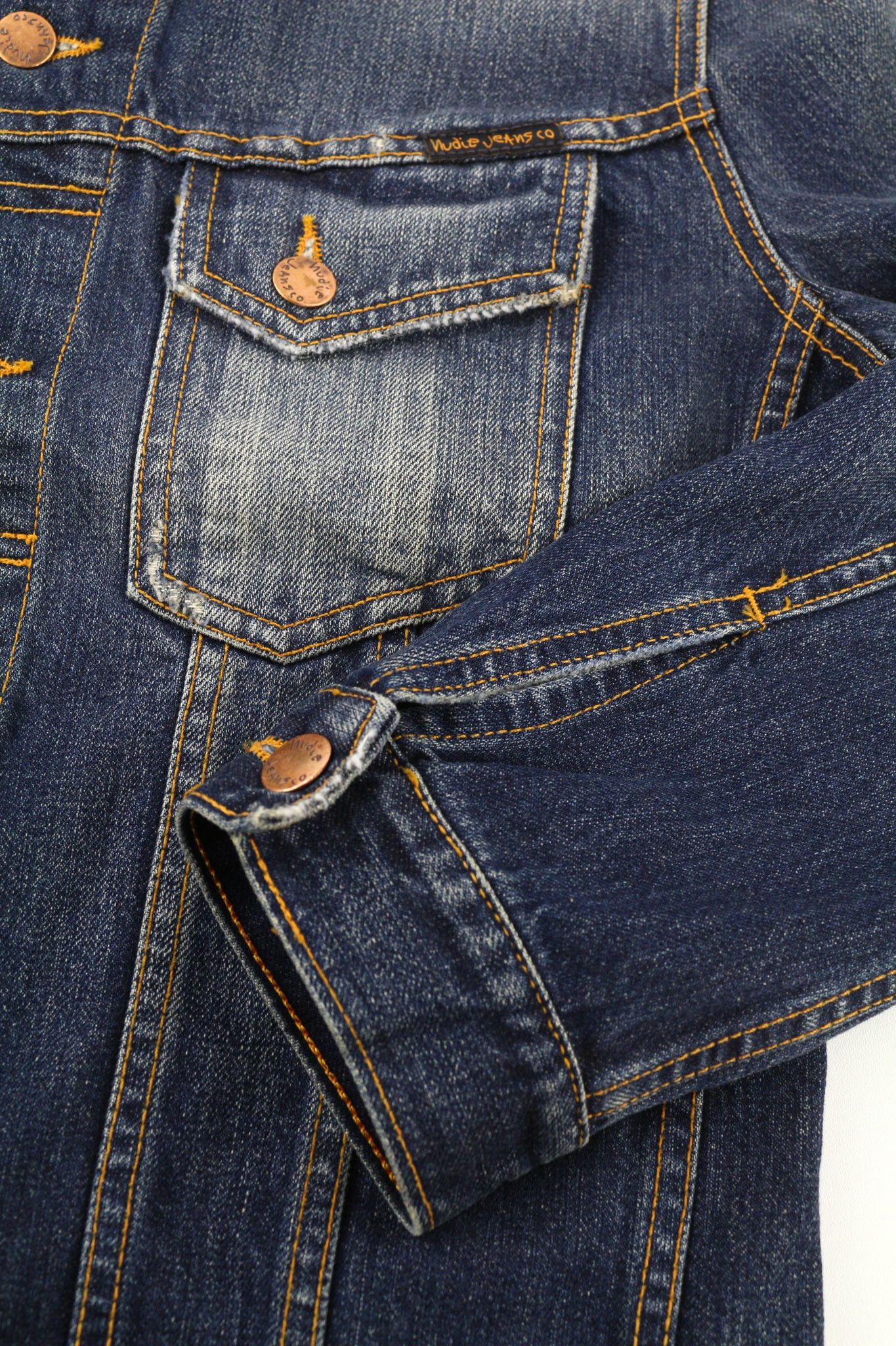 Nudie Jeans TERRY ORG. CONTRAST S Blue Denim Jacket 80381 Size US S / EU 44-46 / 1 - 5 Thumbnail