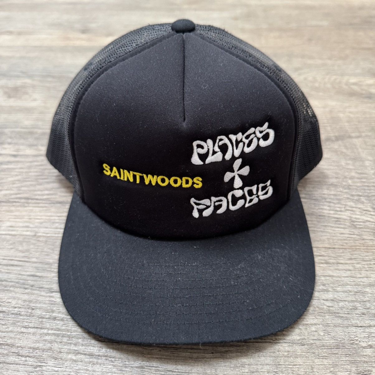 Places + Faces × Saintwoods Saintwoods Places + Faces Black Trucker Hat Size ONE SIZE - 1 Thumbnail