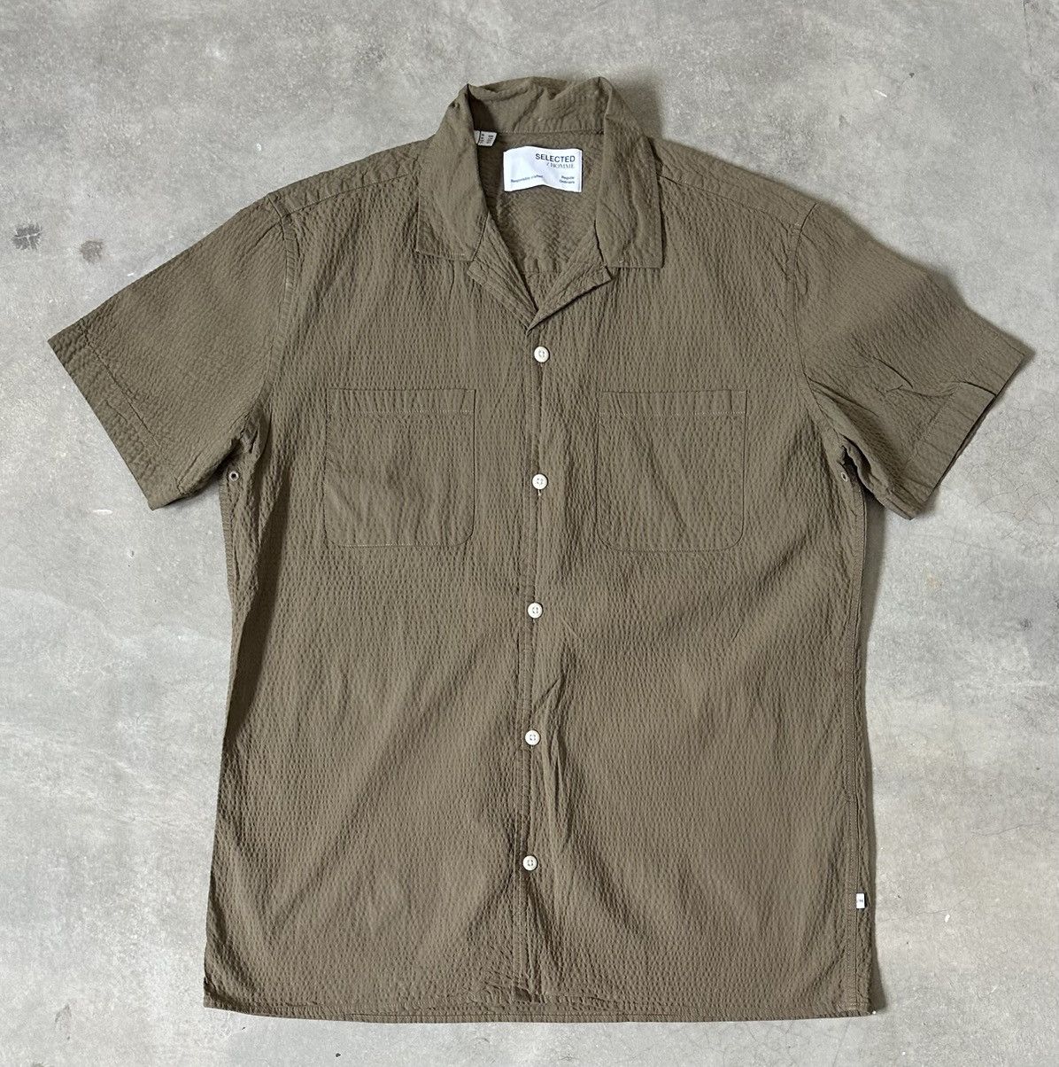 Selected Homme SELECTED HOMME OPEN COLLAR OG SHIRT Size US L / EU 52-54 / 3 - 1 Thumbnail