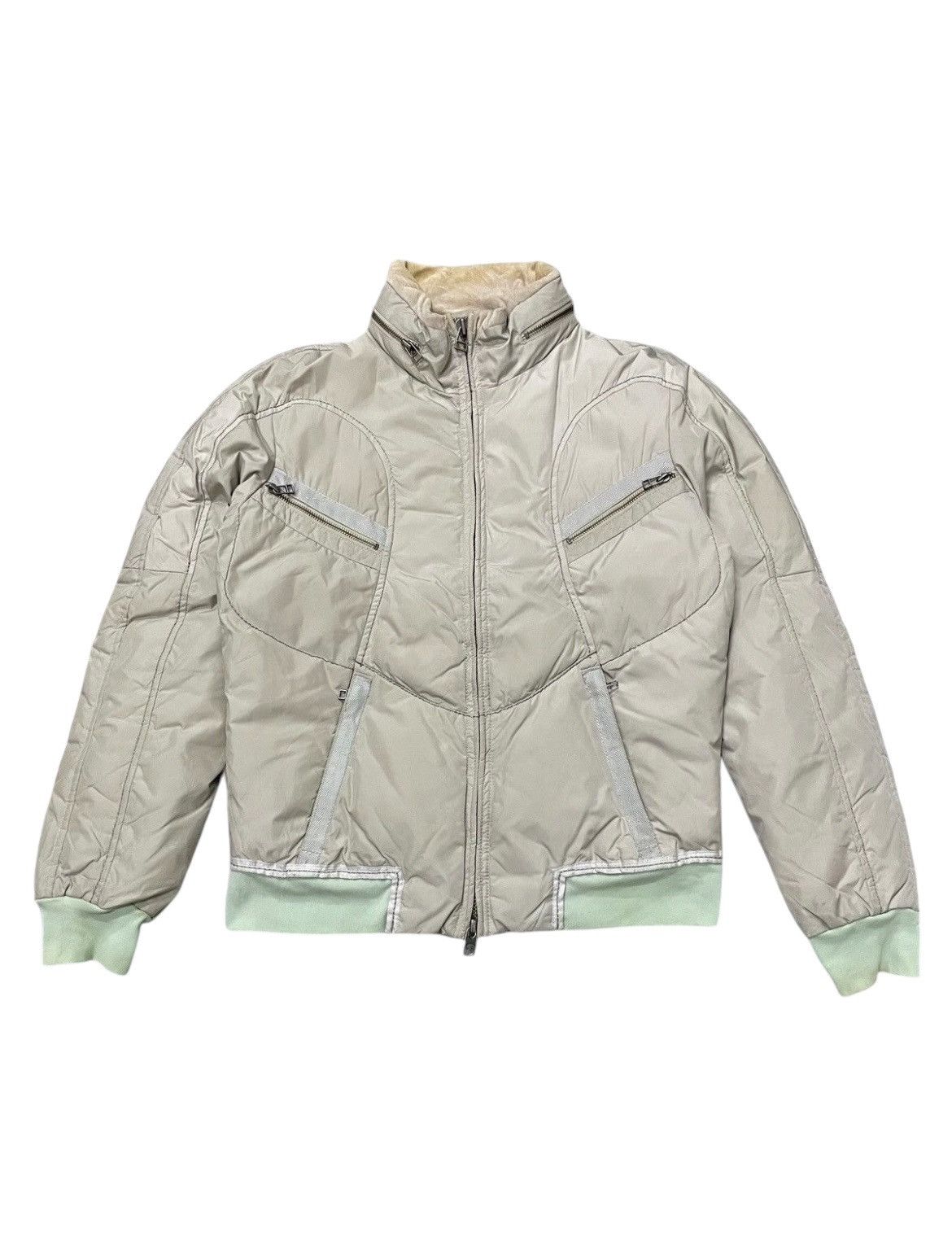 Marithe + Francois Girbaud AW/96 Girbaud Geometrical Paneled Padded Down Jacket Size US M / EU 48-50 / 2 - 2 Thumbnail