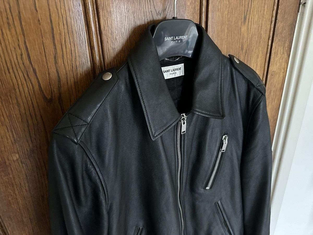 Saint Laurent Paris FW15 Saint Laurent aviator leather jacket 52 Hedi grail Size US L / EU 52-54 / 3 - 9 Thumbnail