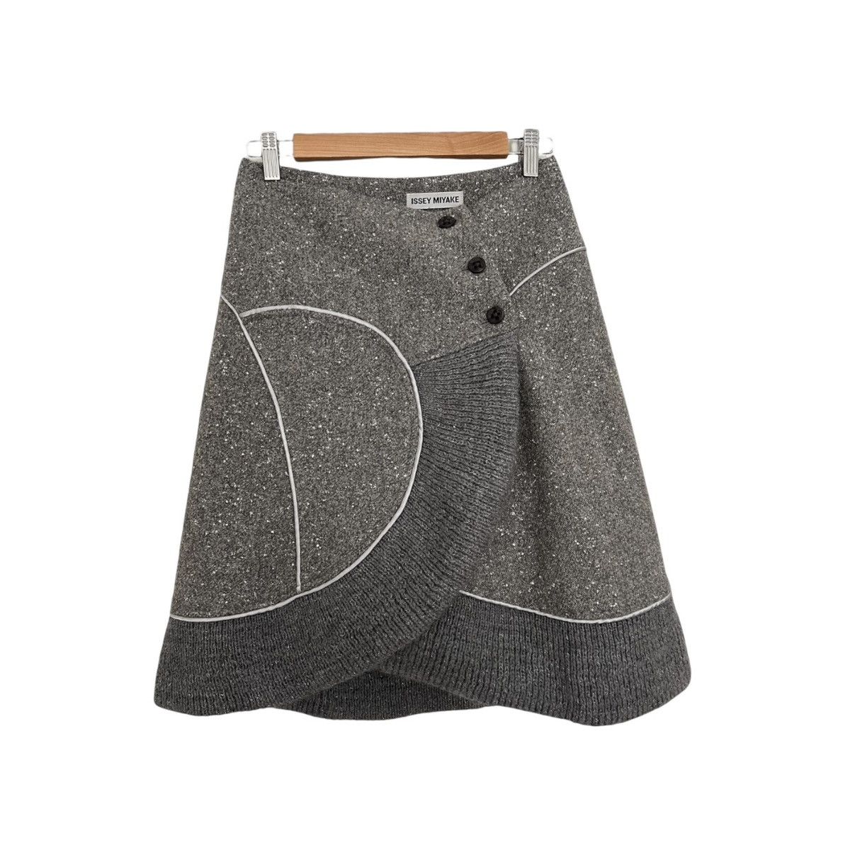 Issey Miyake Issey miyake glitter piping line wool skirt 2/2 Size 30" / US 8 / IT 44 - 1 Thumbnail