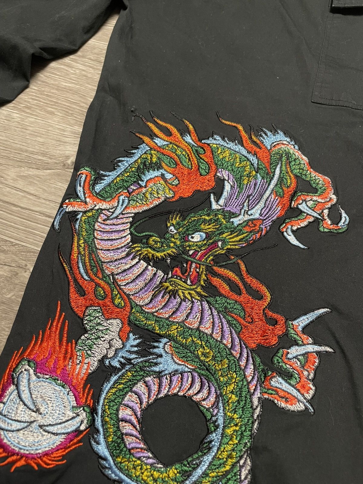 Ed Hardy Ed Hardy x Urban Outfitters Black Cargo Pants Y2K Streetwear Size US 36 / EU 52 - 16 Thumbnail