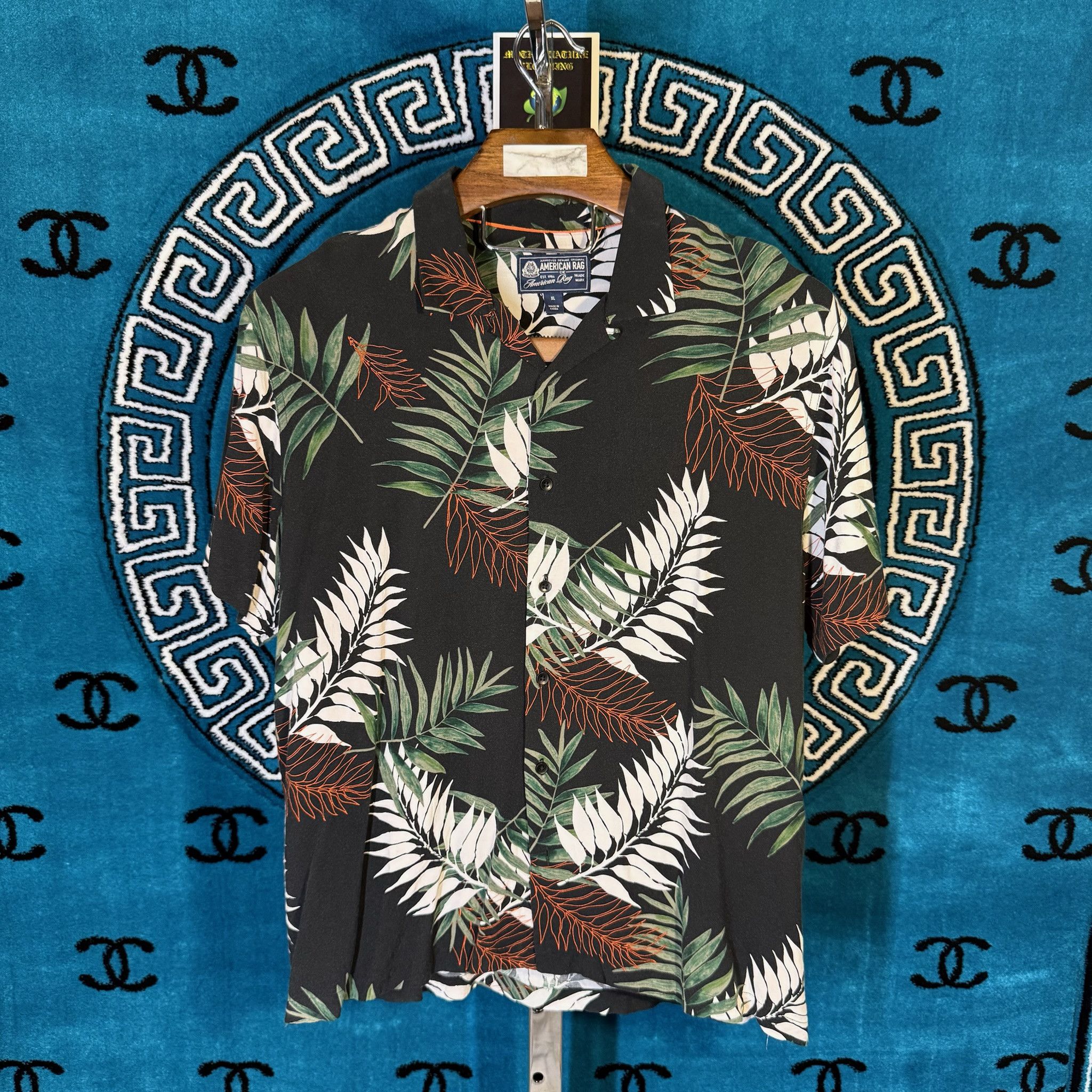 American Rag FLORA & FAUNA GRAPHIC S/S BUTTON UP Size US XL / EU 56 / 4 - 1 Preview