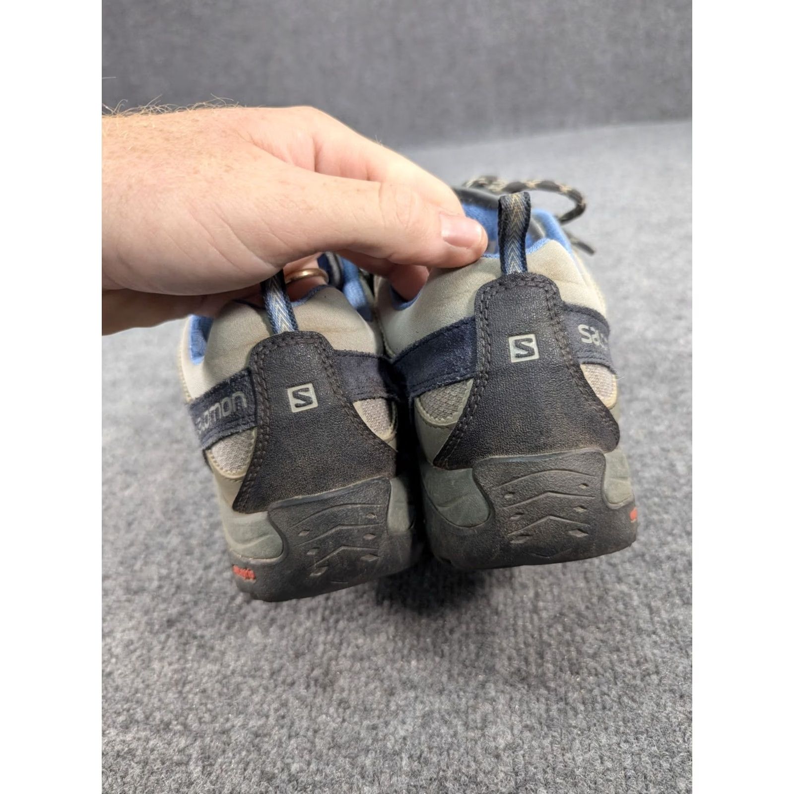 Salomon Salomon Ellipse 2 Aero Hiking Boots Women's Size US 10 Gray Black Blue Size US 10 / IT 40 - 6 Thumbnail
