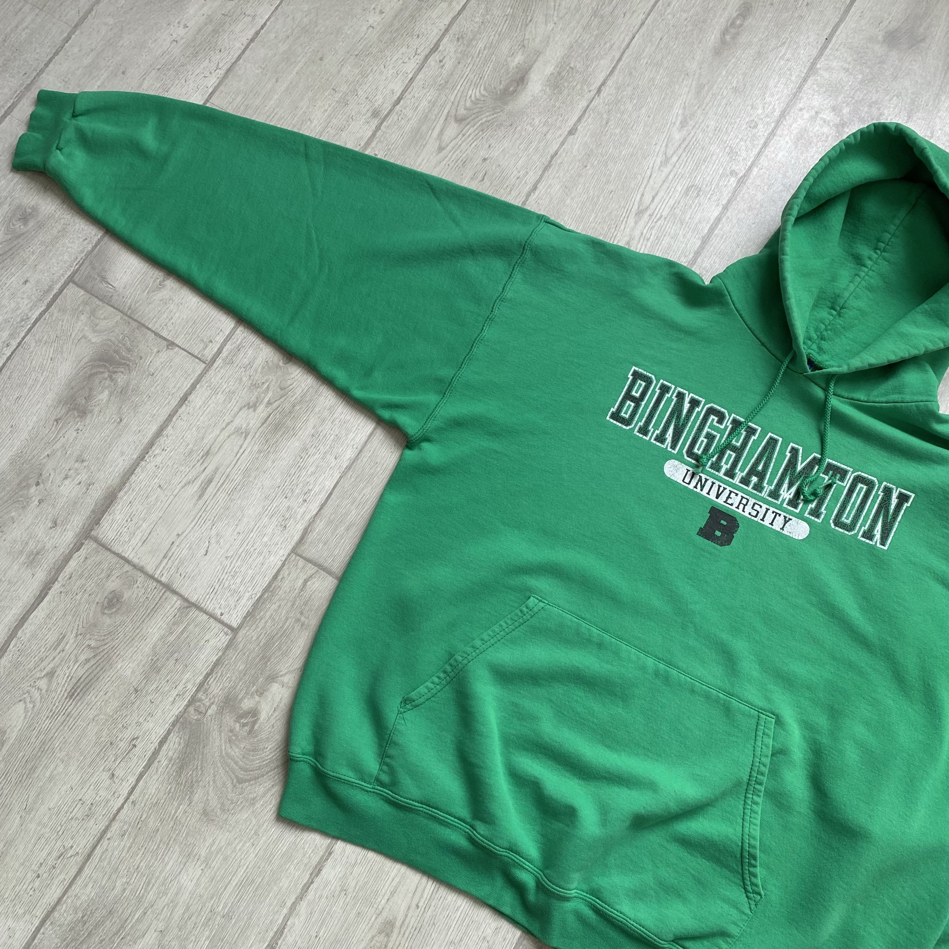 Champion Vintage University of binghamton Champion Boxy Hoodie Size US XL / EU 56 / 4 - 10 Thumbnail