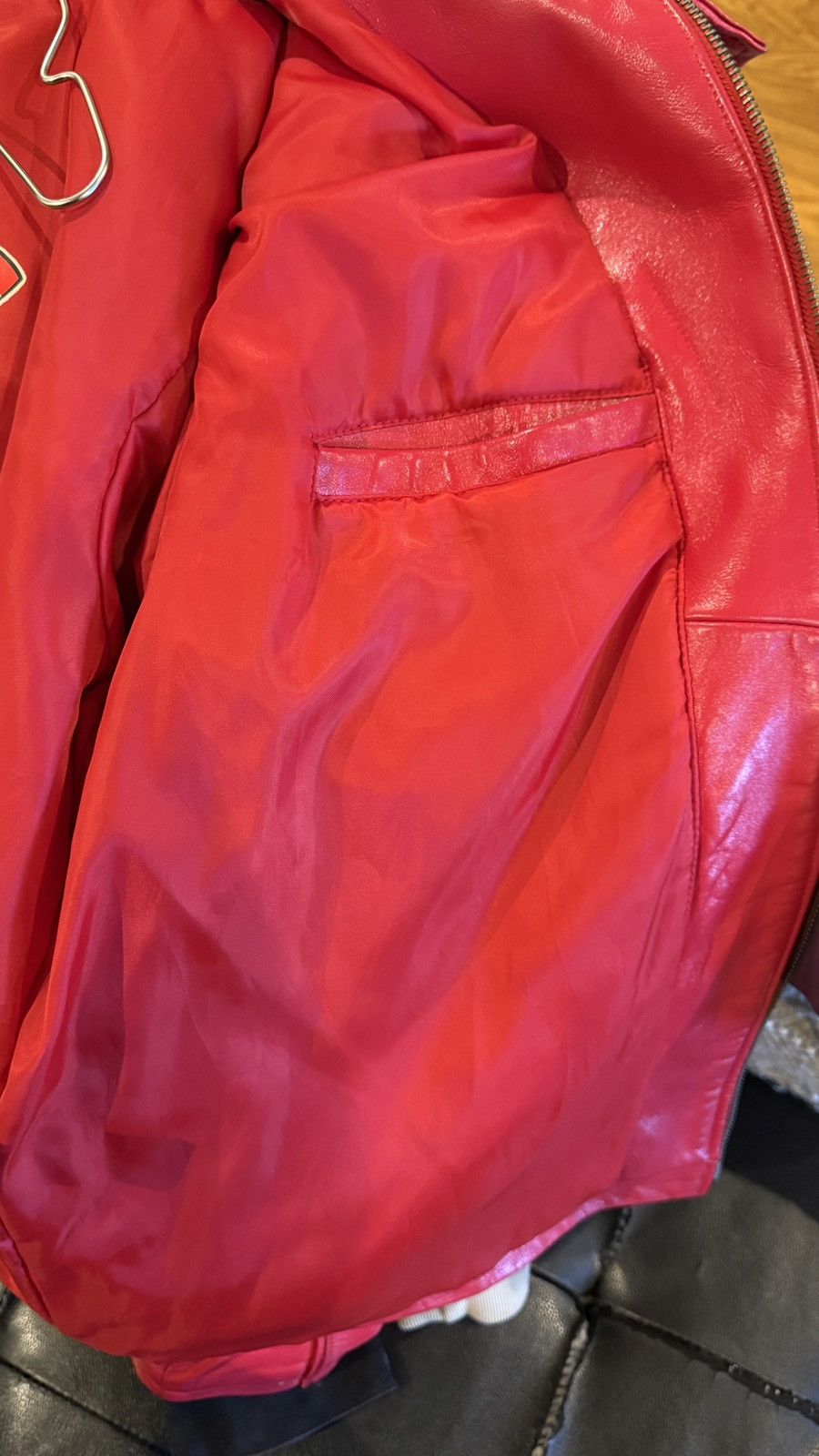 Vasque Vintage Vasque Red Leather Racing Jacket 90s Size US XXL / EU 58 / 5 - 13 Thumbnail