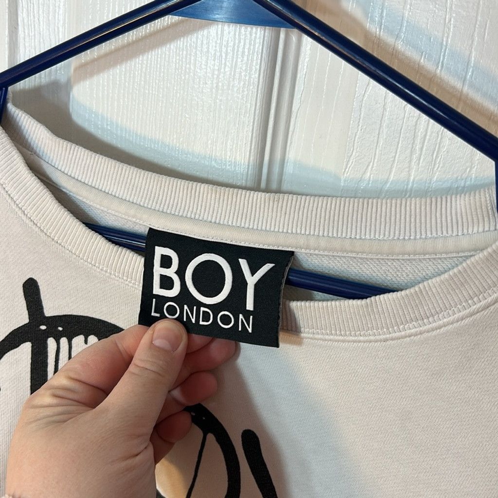 Boy London White BOY London Sweatshirt size M drip logo graffiti Size US M / EU 48-50 / 2 - 3 Thumbnail
