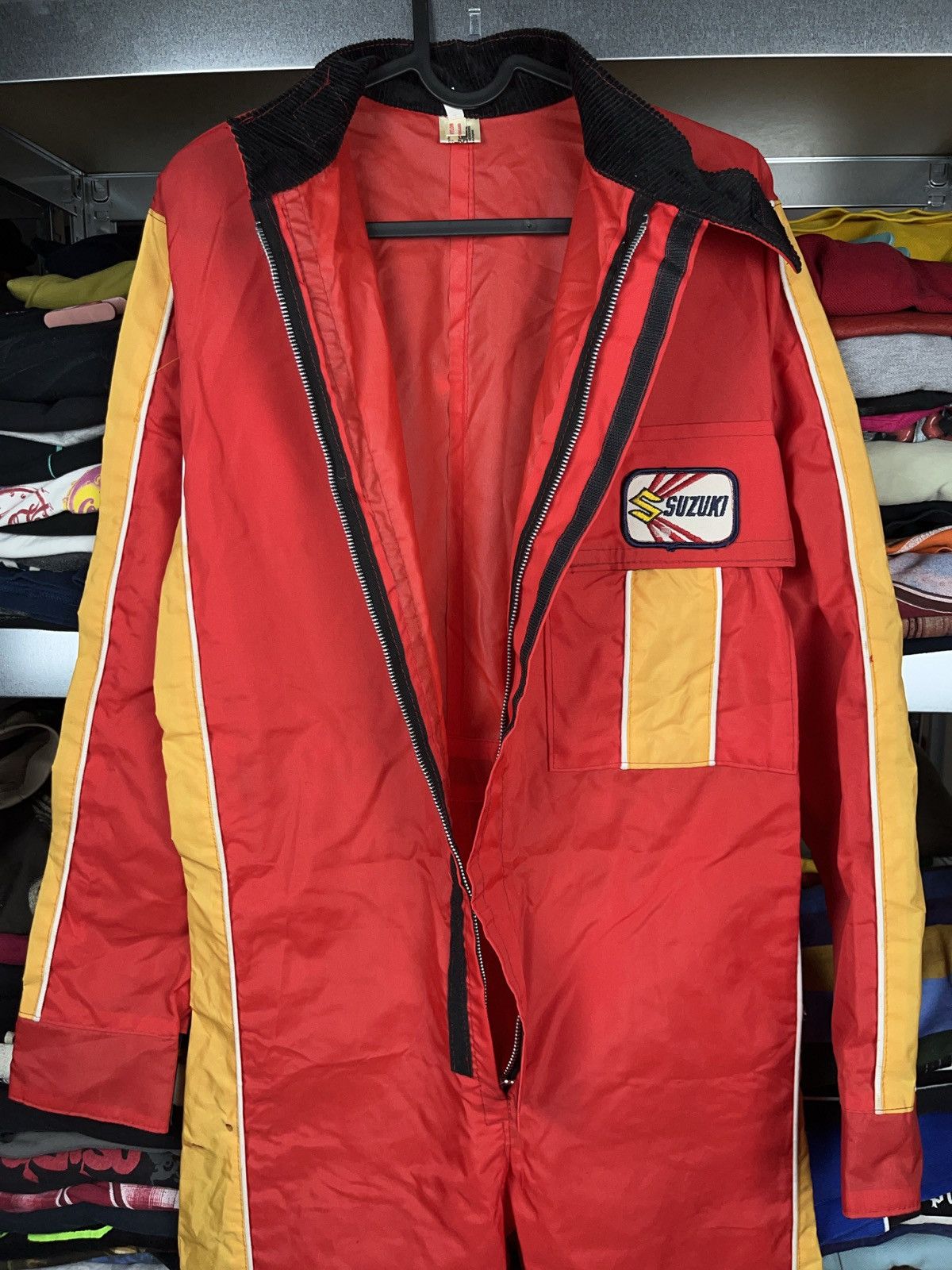 Japanese Brand Suzuki worker overalls car mechanic chore dungarees 80s Size US S / EU 44-46 / 1 - 3 Thumbnail