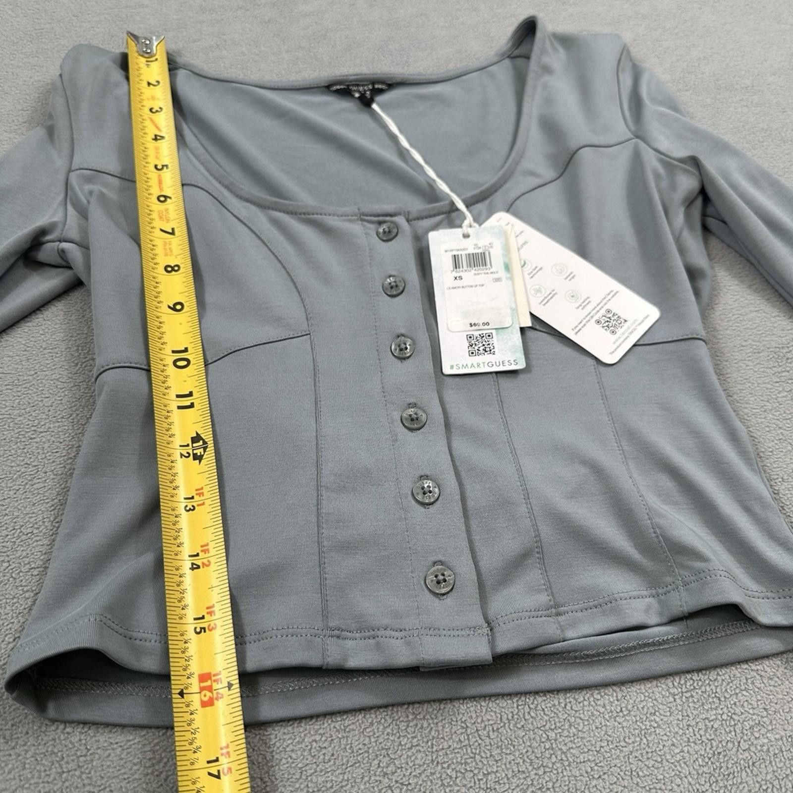 Guess Guess Amori Blouse XS Button-Up Top Womens Dusty Long Sleeve Size XS / US 0-2 / IT 36-38 - 5 Thumbnail