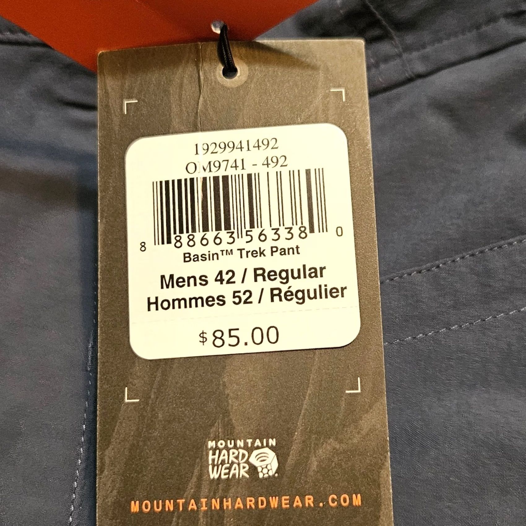 Mountain Hardwear Mountain Hardwear Pants Mens 42 x 30 Blue BASIN TREK Hiking Camp Pants Stretch Chino Men 42 Regular Blue Basin Trek Mens Pants Size US 42 / EU 58 - 6 Thumbnail