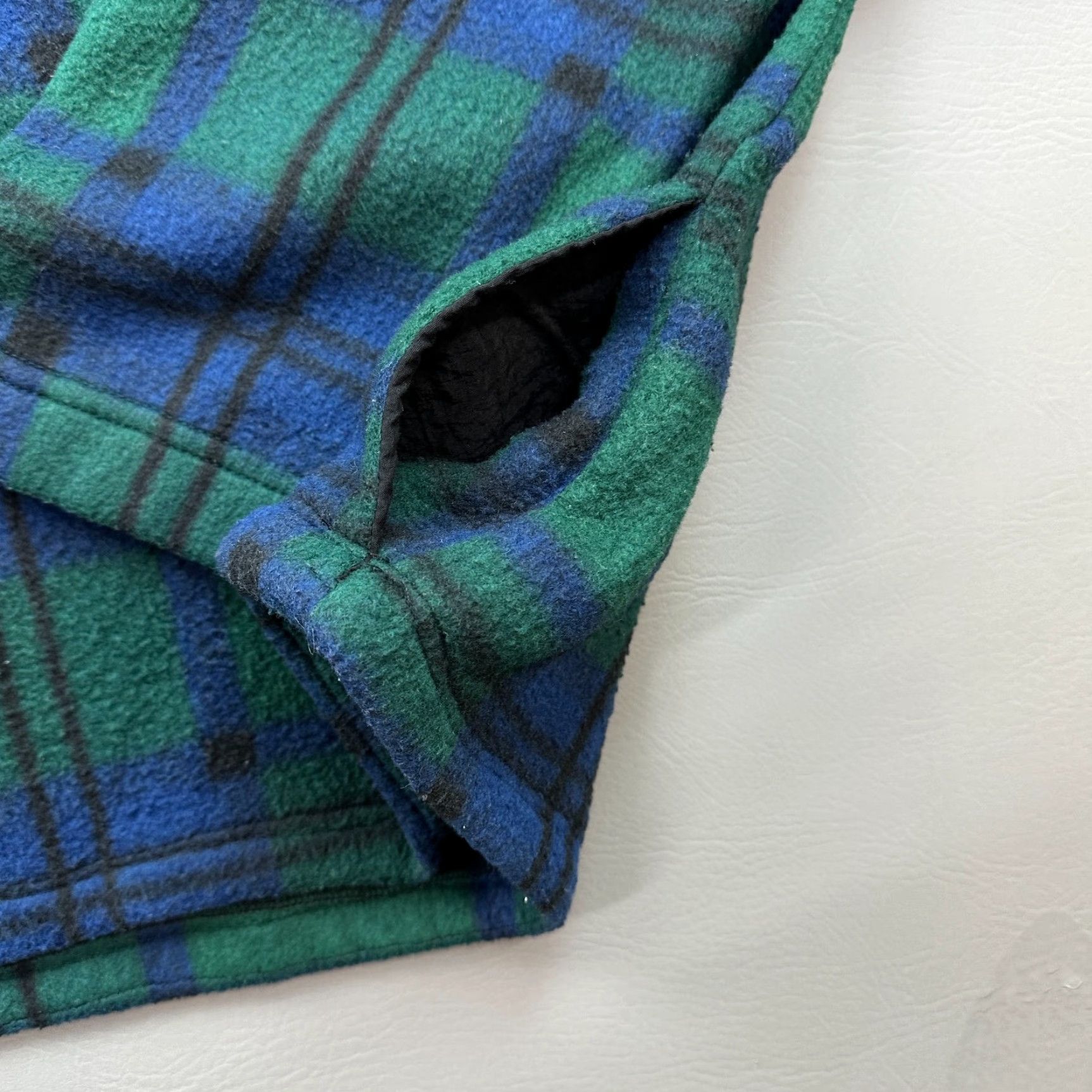Bugle Boy VINTAGE Bugle Boy Snow Fleece Jacket Mens M Plaid 1/4 Zip Fleece Pullover Green 90s Mens Size US M / EU 48-50 / 2 - 5 Thumbnail