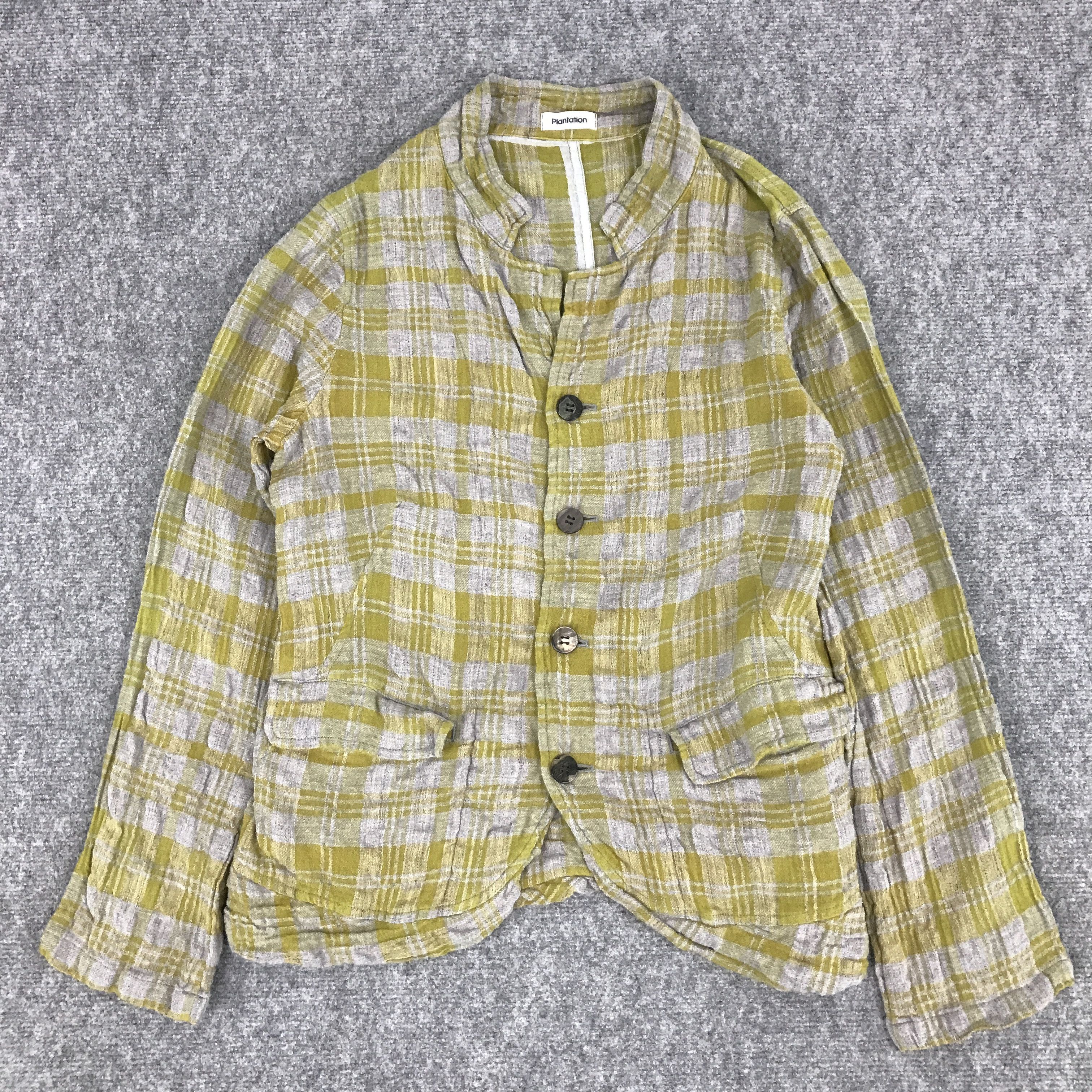 Issey Miyake × Japanese Brand PLANTATION BY ISSEY MIYAKE FLANNEL COAT JACKET Size US M / EU 48-50 / 2 - 1 Thumbnail