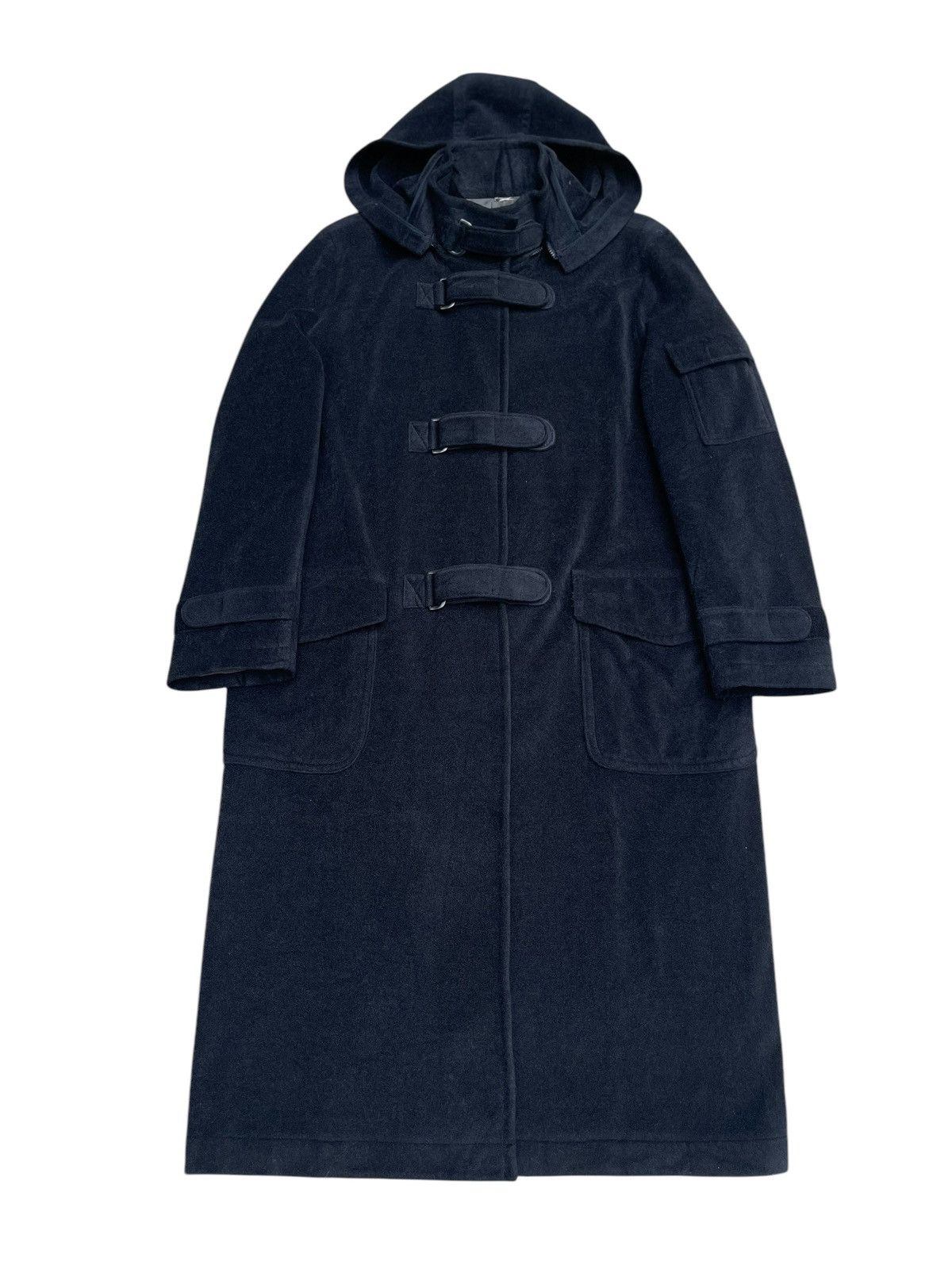 JUN MEN Jun Men Wool Duffle Coat With Patch Fastened Toggle Closure Size US M / EU 48-50 / 2 - 1 Thumbnail