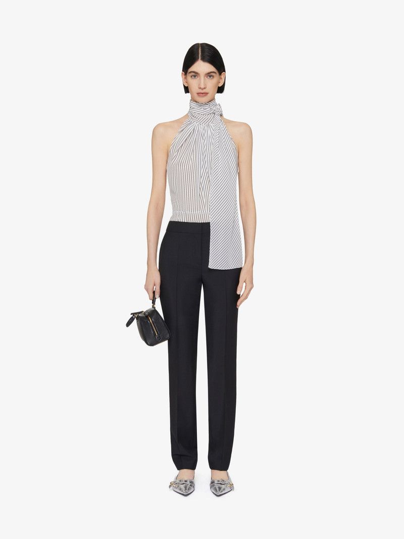 Givenchy o1w1db10326 Top With Knot Collar in White/Black Size XS / US 0-2 / IT 36-38 - 2 Thumbnail