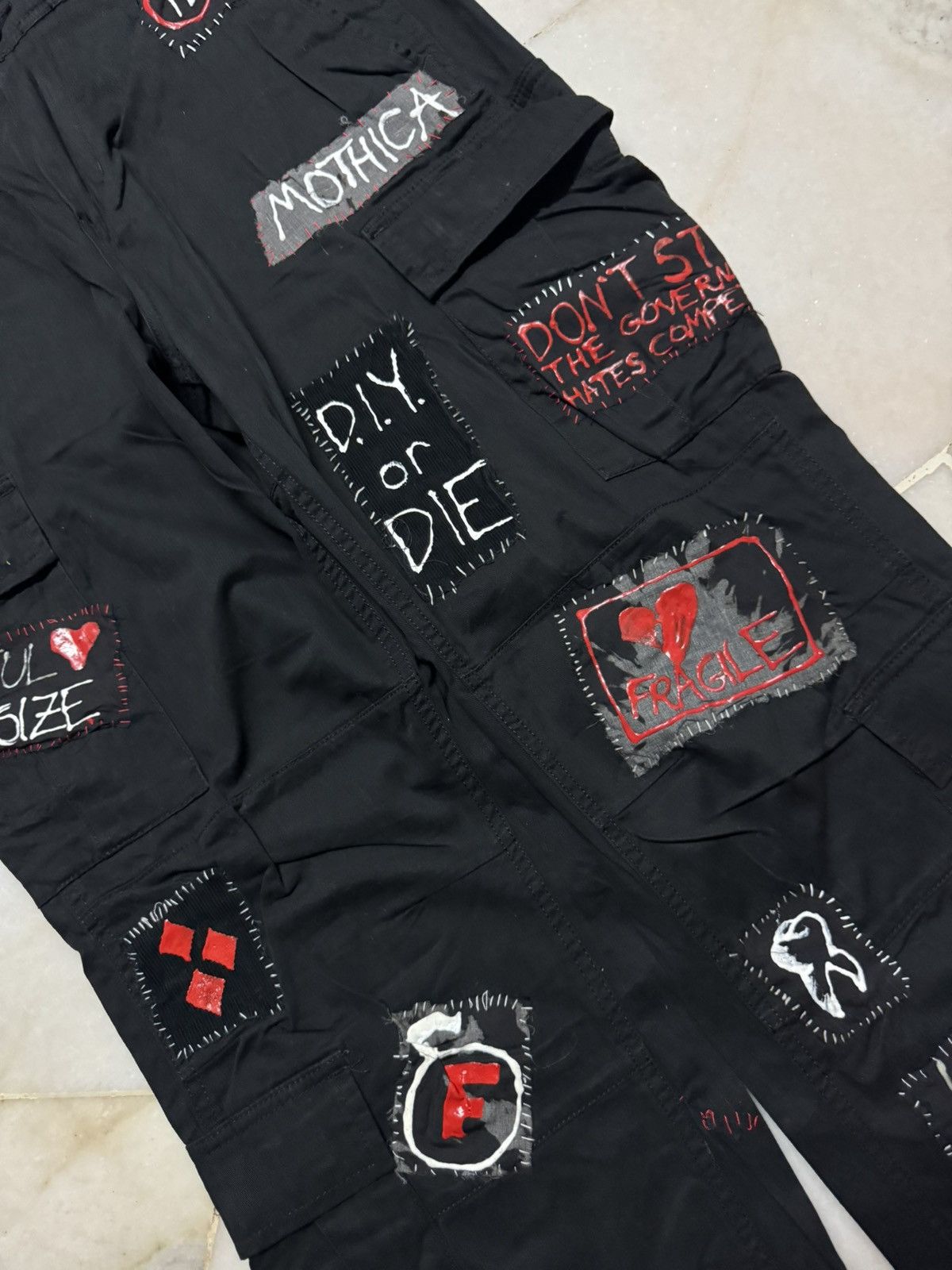 20471120 💥RARE💥NO BOUNDARIES PUNK POEM BONDAGE PARACHUTE CARGO TRAVIS Size US 33 - 6 Thumbnail