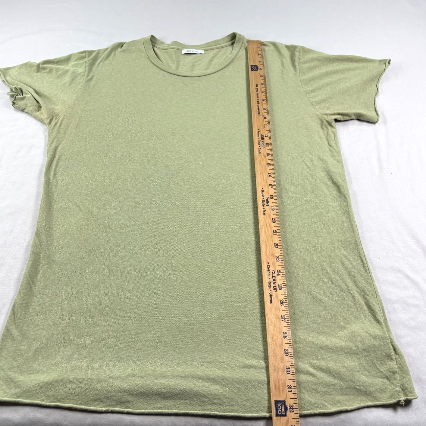 John Elliott John Elliott Shirt Mens Size L Green Crew Neck Short Sleeve Cotton Size US L / EU 52-54 / 3 - 6 Thumbnail