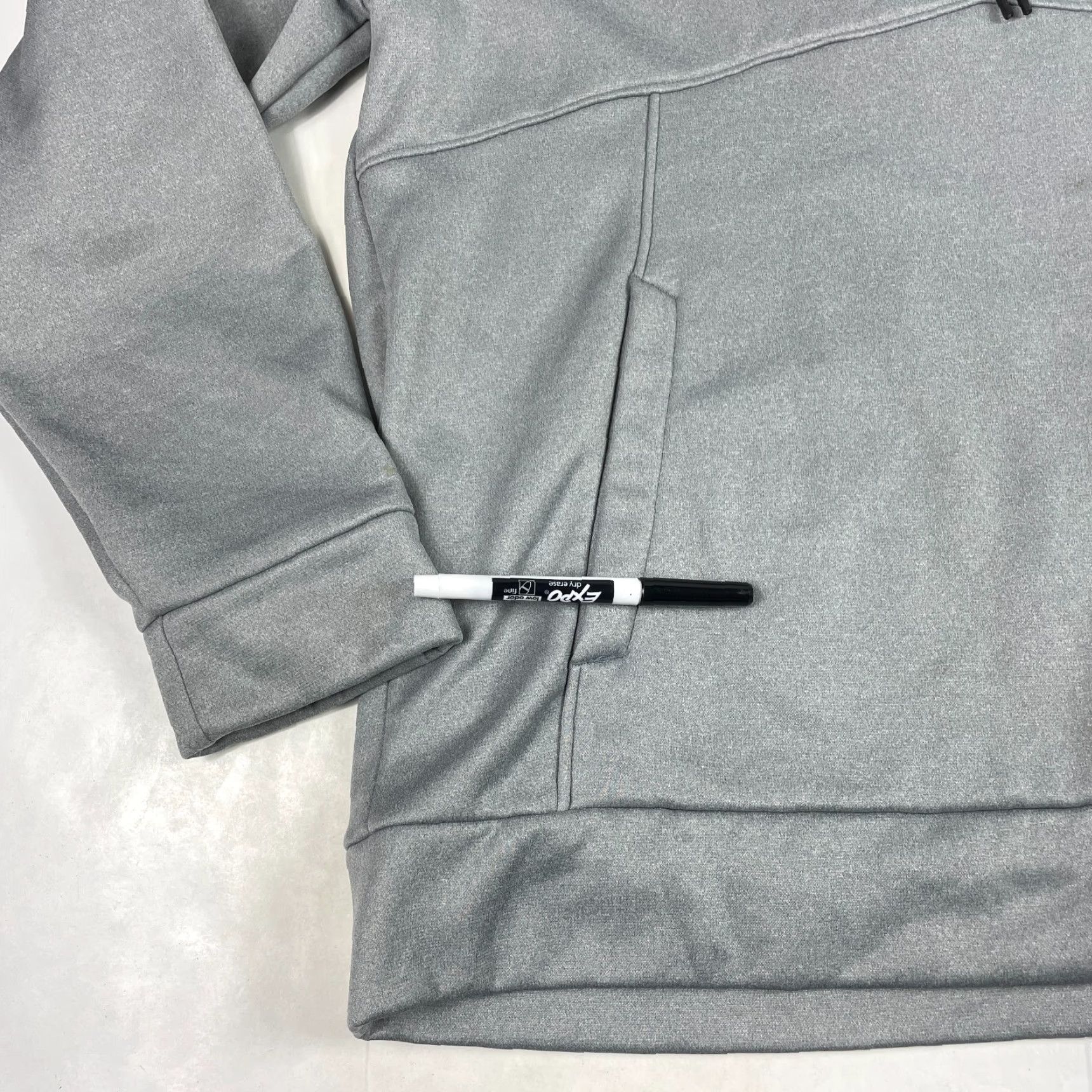 Under Armour Under Armour Hoodie Mens Large Gray ColdGear Fleece Lined Long Sleeve Gym Hiking Pullover Logo Pocket Size US L / EU 52-54 / 3 - 5 Thumbnail