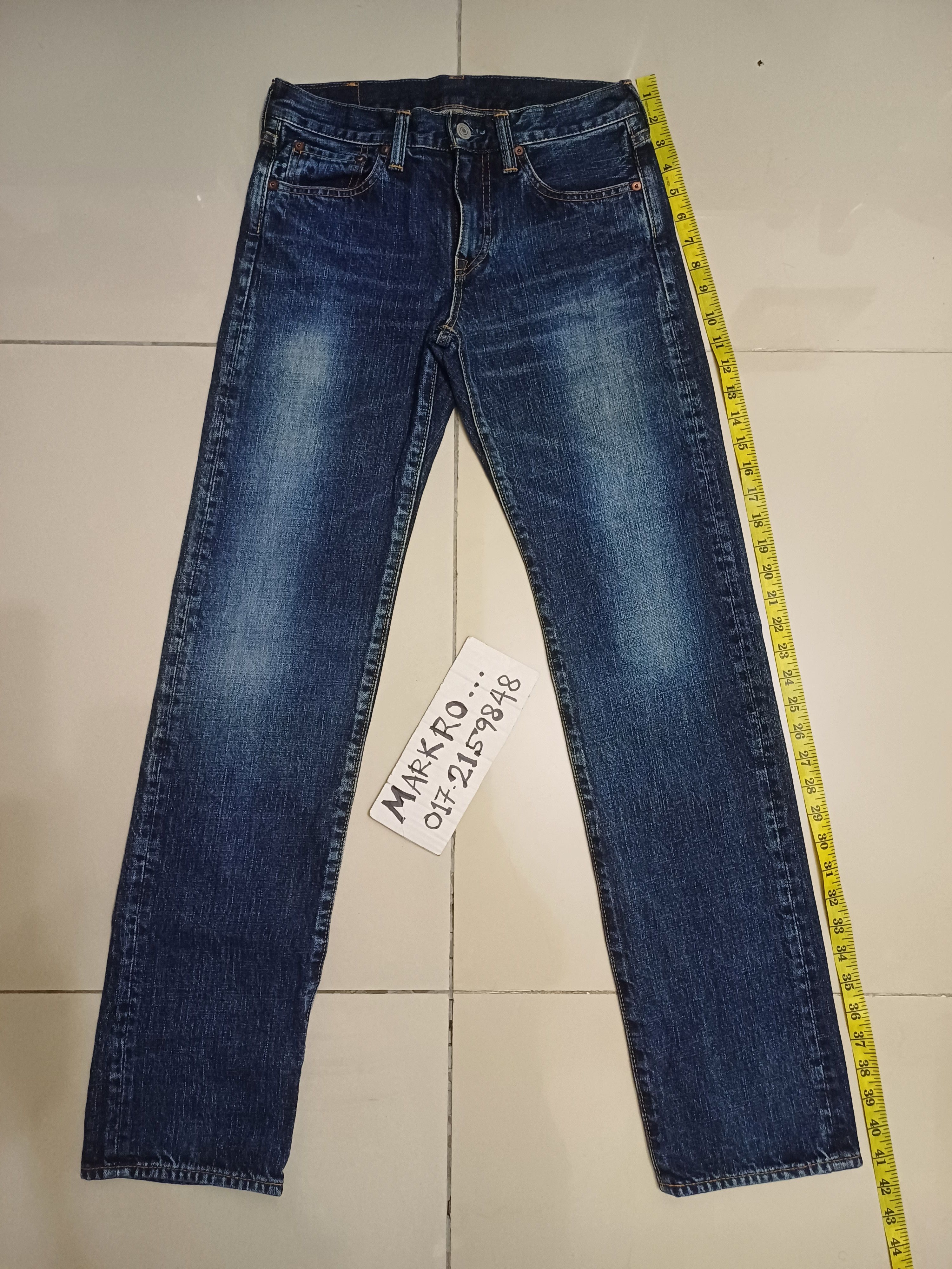 Japanese Brand Nice Jeans Deep Blue by Eternal Clothing Size 28" / US 6 / IT 42 - 1 Thumbnail