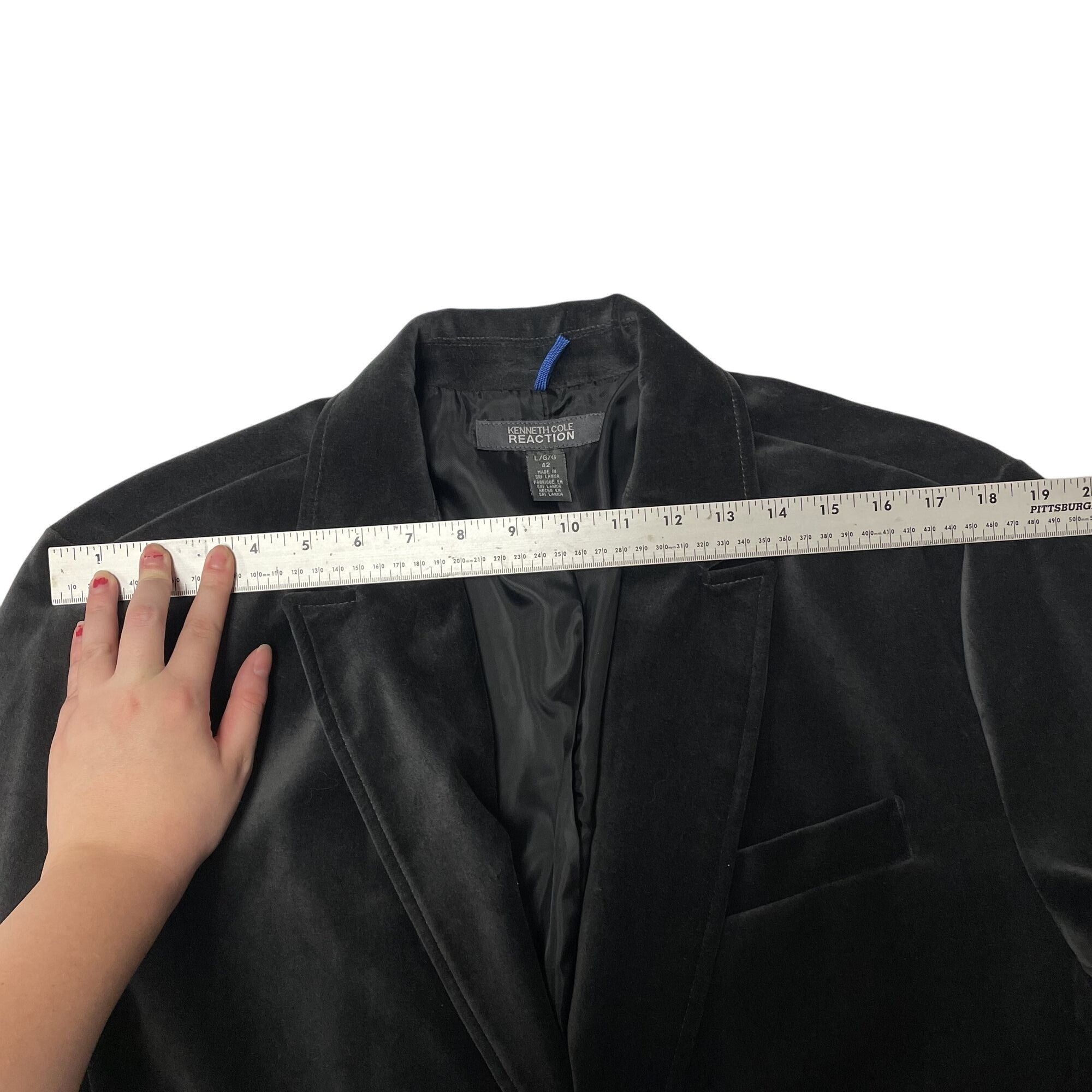 Cole Haan Kenneth Cole Reaction Charcoal Tux Sport Coat VELVET Tux Size 42R - 10 Thumbnail