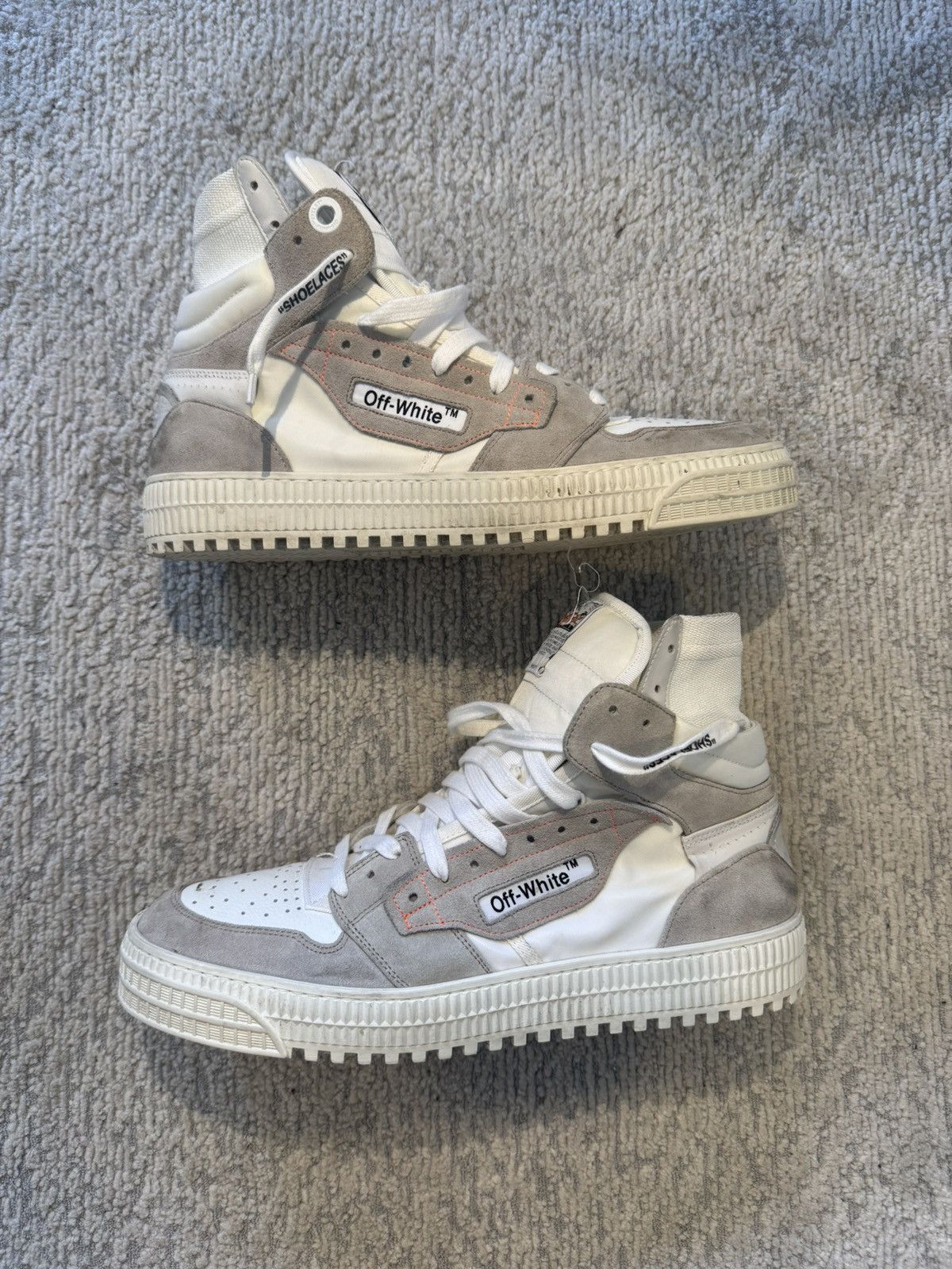 Off-White Off-White 'Off-Court 3.0' Distressed High-Tops - EU 43 Size US 10 / EU 43 - 1 Thumbnail
