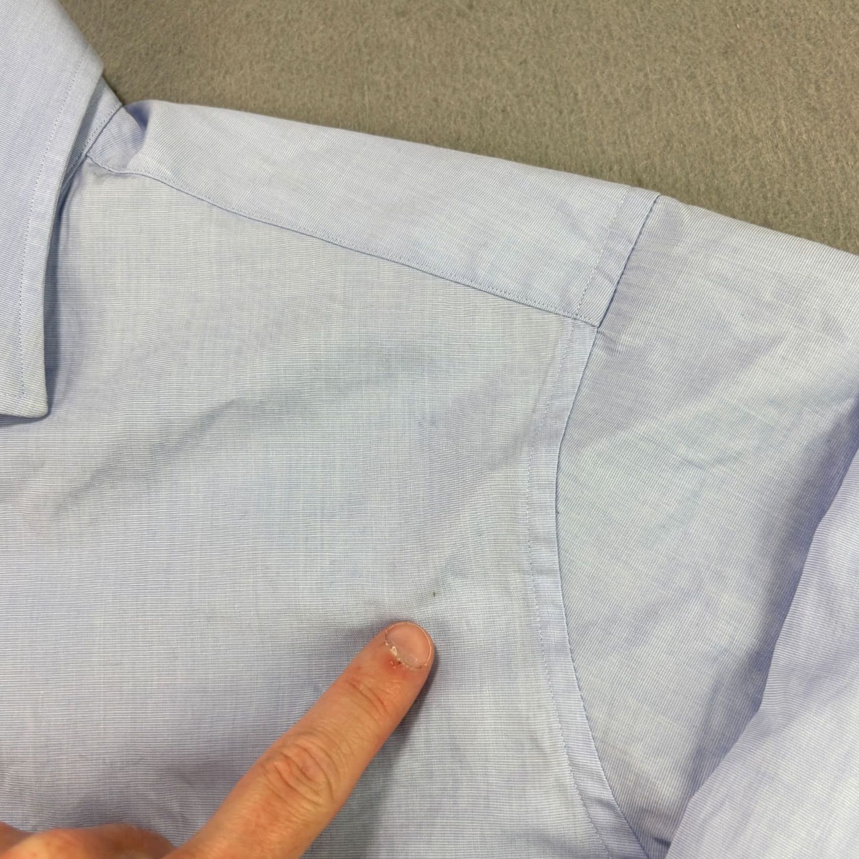 Sid Mashburn Sid Mashburn Shirt Mens Medium Blue Long Sleeve Button Up Formal Casual Size 40R - 4 Thumbnail