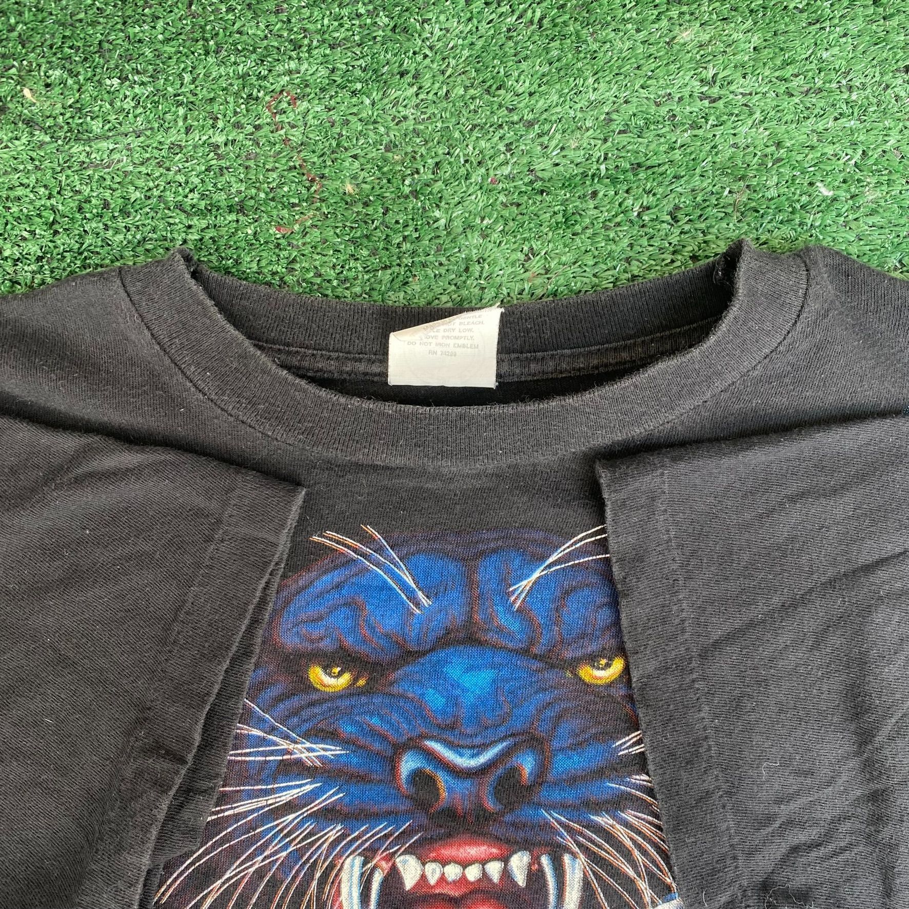 Travis Scott Vintage 90s Black Panthers Shirt American Thunder AOP Tee Size US L / EU 52-54 / 3 - 4 Thumbnail