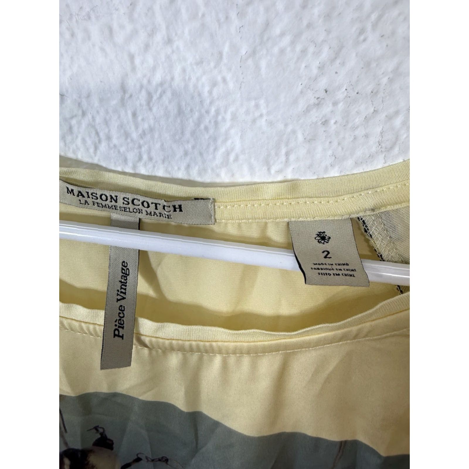Maison Scotch Maison Scotch Short Sleeve Blouse Top T Shirt Yellow 2 Women V-Neck Casual Shirt XS? Size XS / US 0-2 / IT 36-38 - 7 Thumbnail