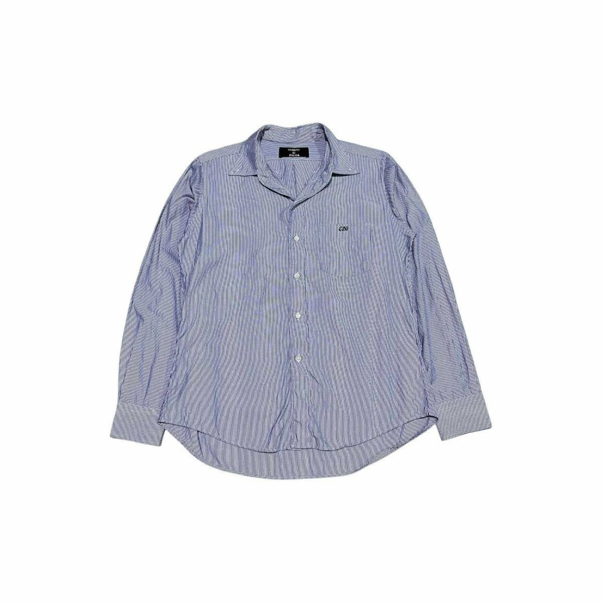 Issey Miyake 🔥Vintage Cabane De Zucca Issey Miyake Striped Shirt Ls Size US M / EU 48-50 / 2 - 1 Thumbnail