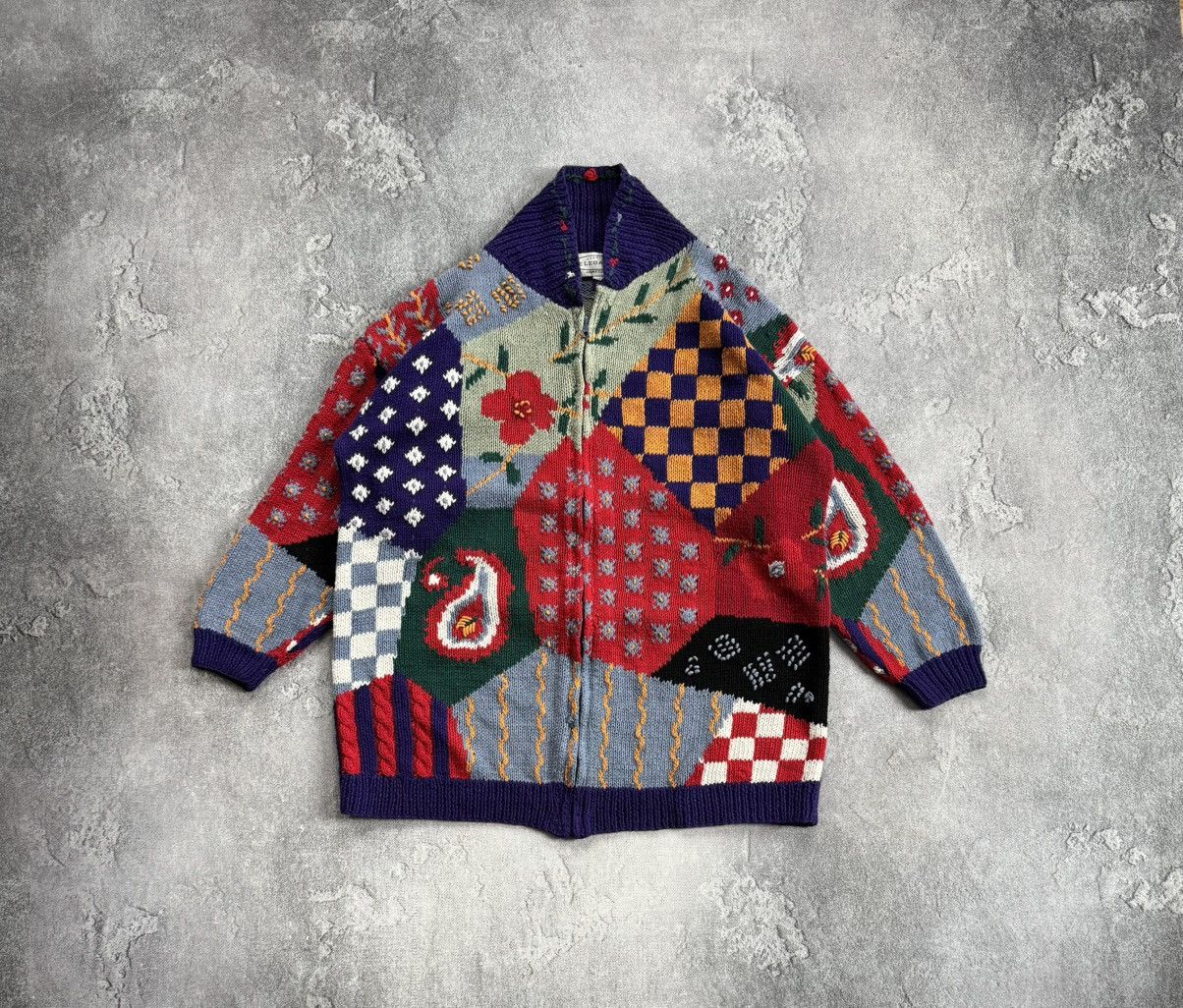 Kanata Hand Knits Vintage Retro M/size Hand knitwear zip sweater cardigan 90s Size M / US 6-8 / IT 42-44 - 8 Thumbnail